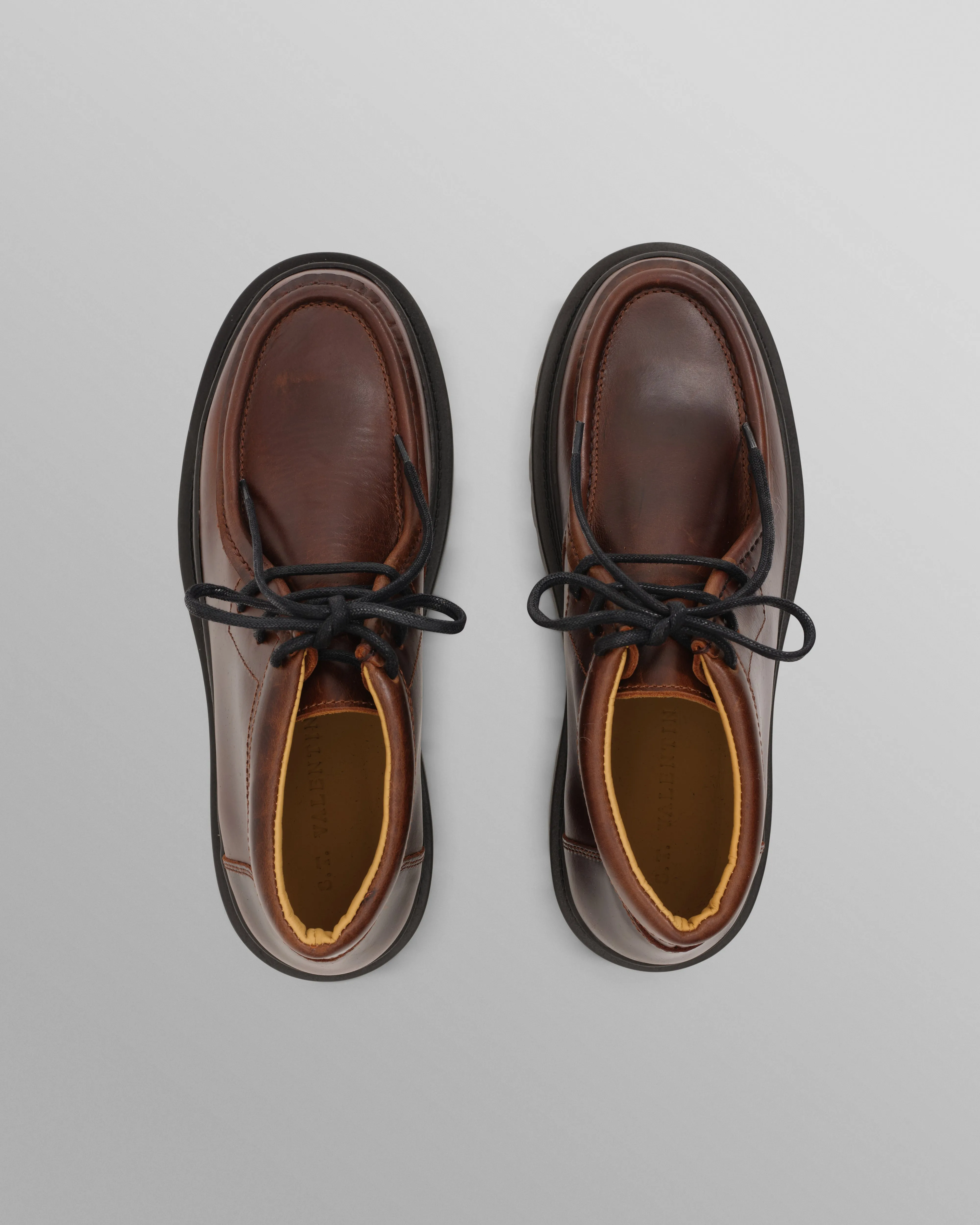 S.T. Valentin - Brown Smooth Leather Chunky Deck Boot sold by Wax London product image thumbnail 2