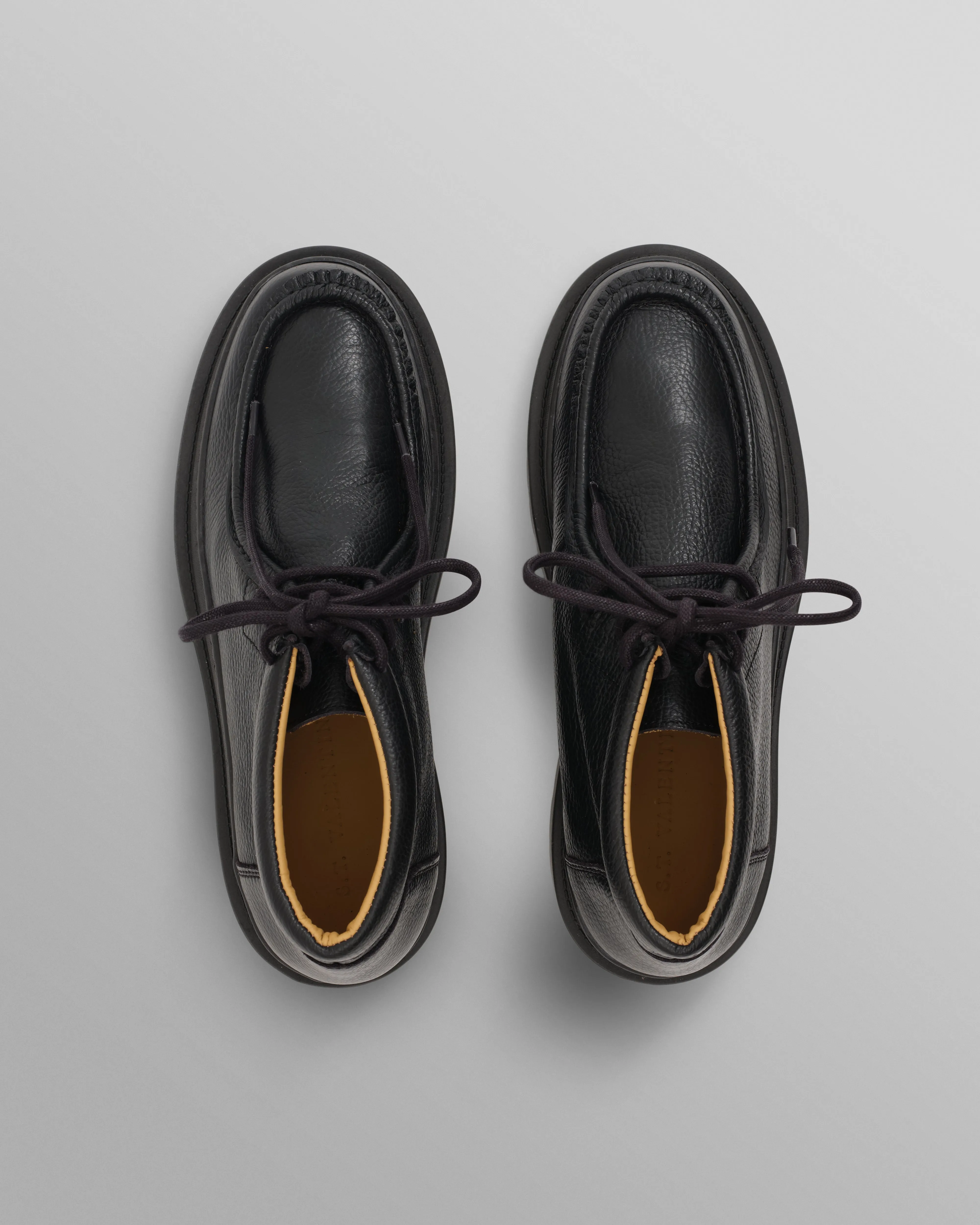 S.T. Valentin - Black Grain Leather Chunky Deck Boot sold by Wax London product image thumbnail 2