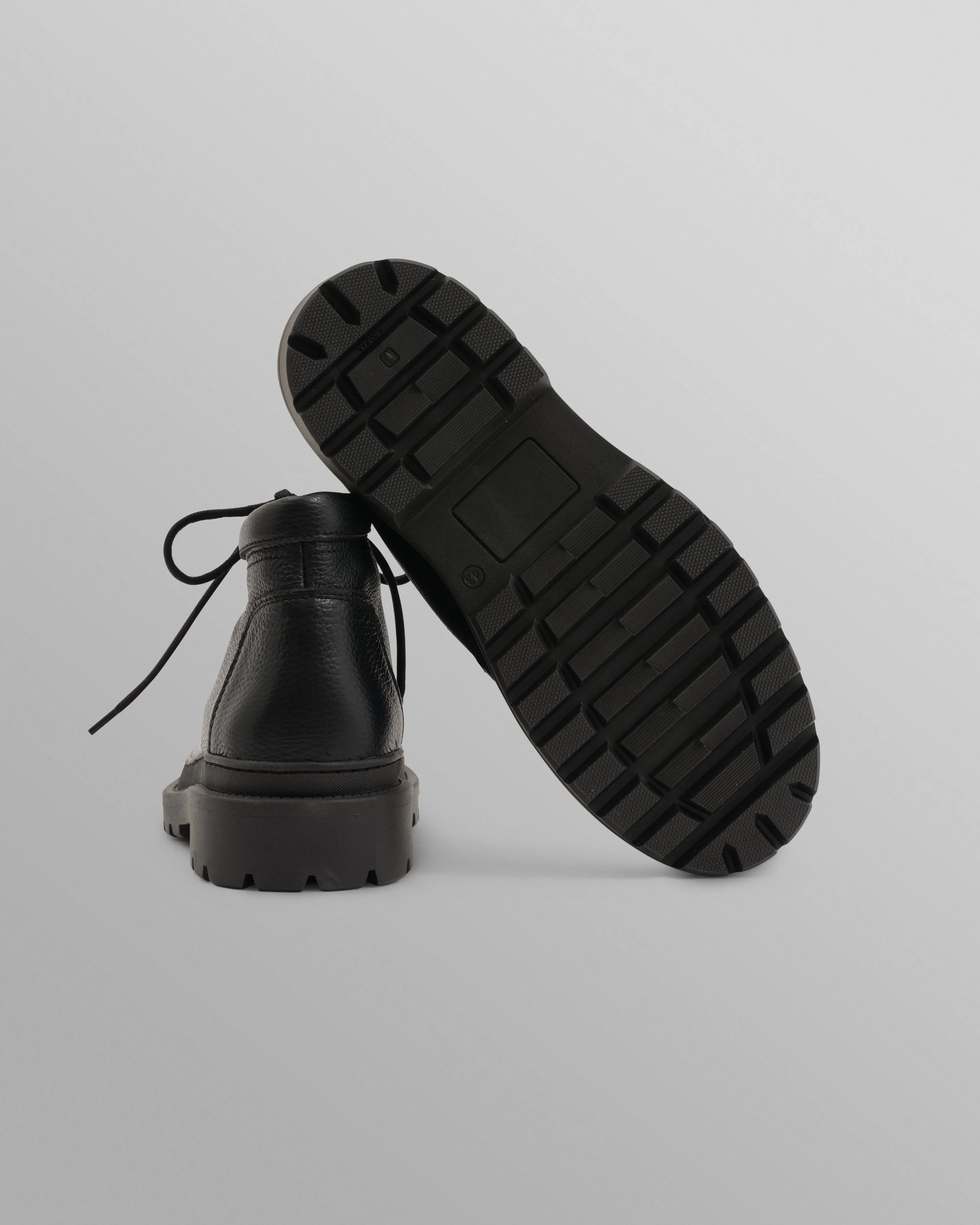 S.T. Valentin - Black Grain Leather Chunky Deck Boot sold by Wax London product image thumbnail 3