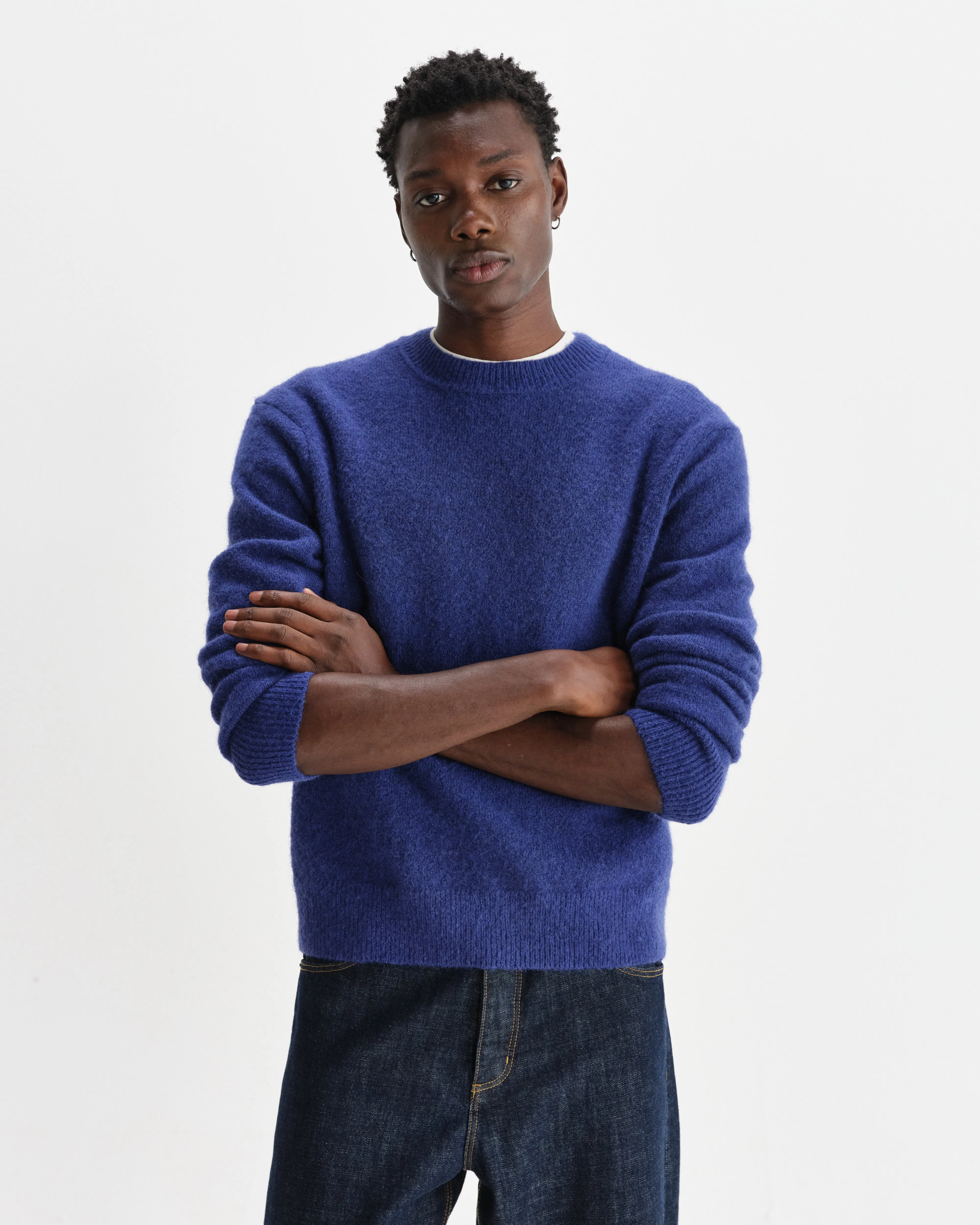 Wilde - Blue Fluffy Wool Crewneck sold by Wax London product image thumbnail 2