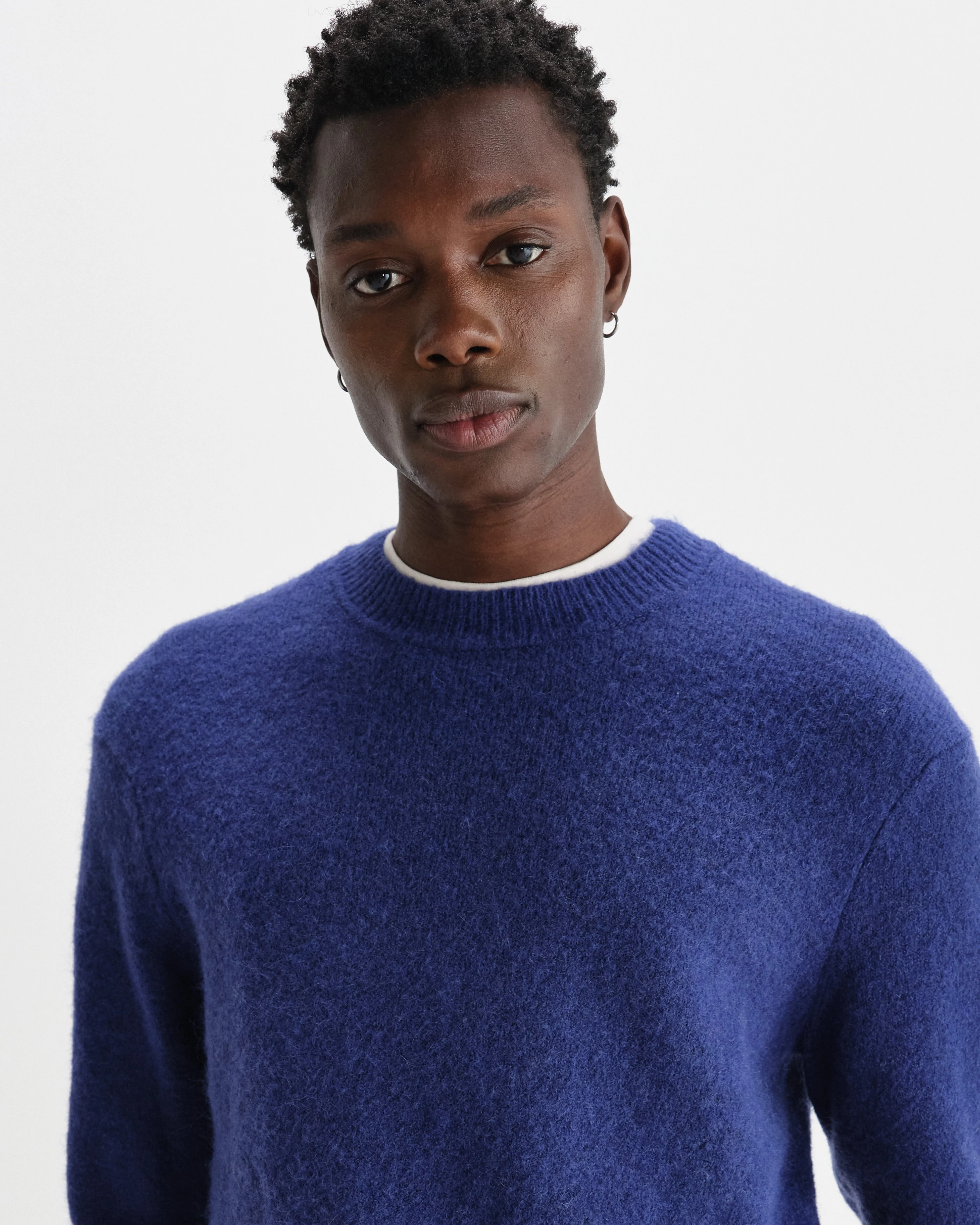 Wilde - Blue Fluffy Wool Crewneck sold by Wax London product image thumbnail 3