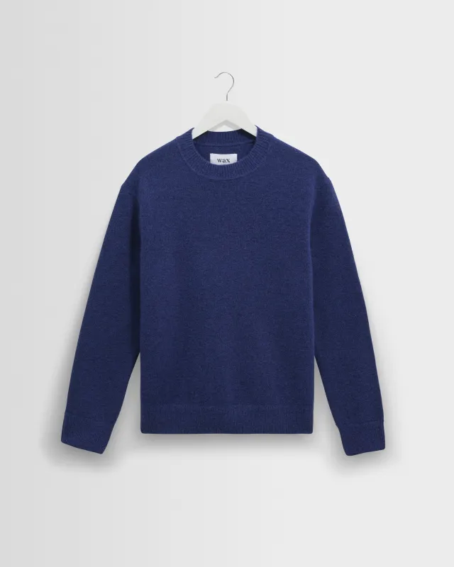 Wilde - Blue Fluffy Wool Crewneck made by Wax London