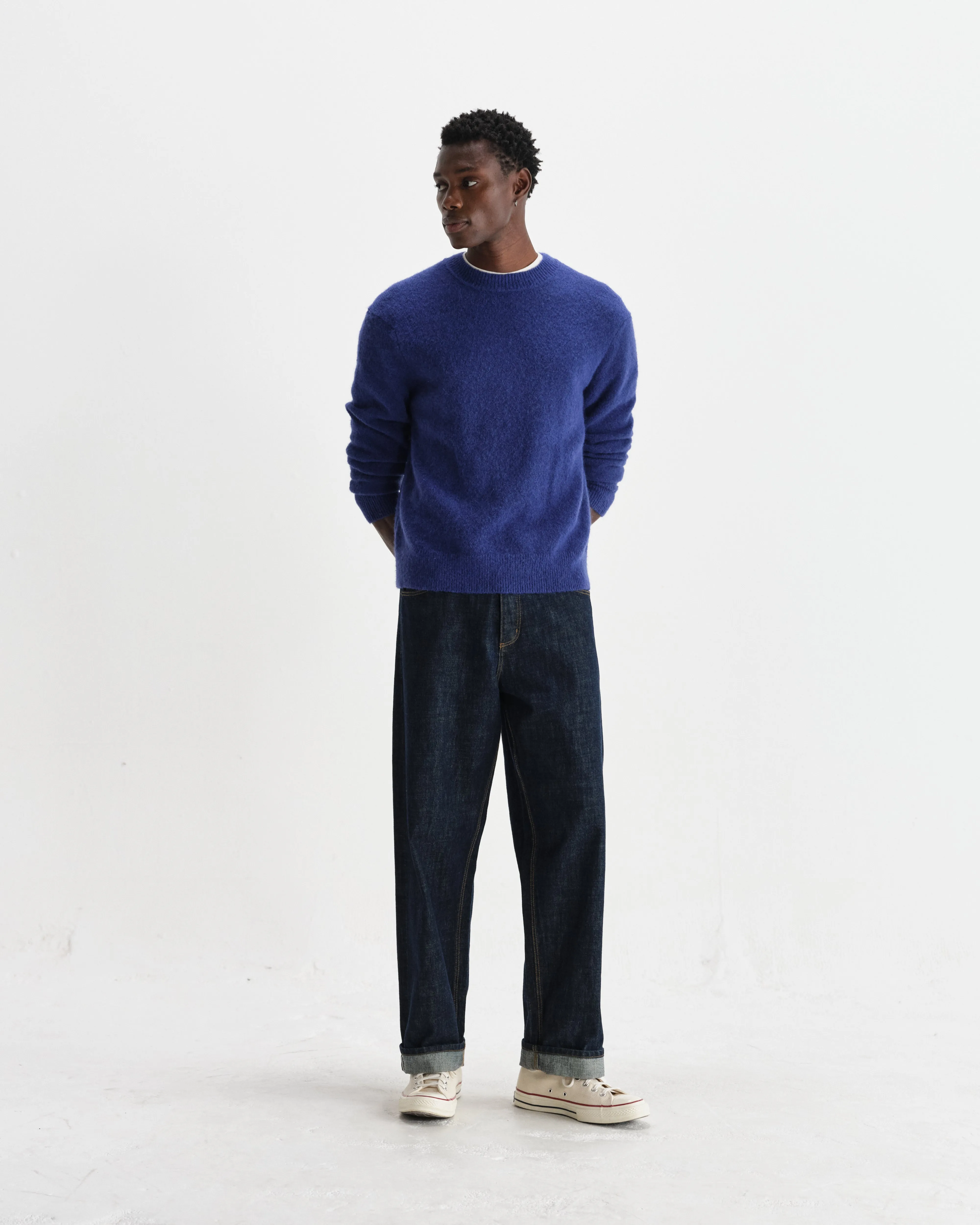 Wilde - Blue Fluffy Wool Crewneck sold by Wax London product image thumbnail 4