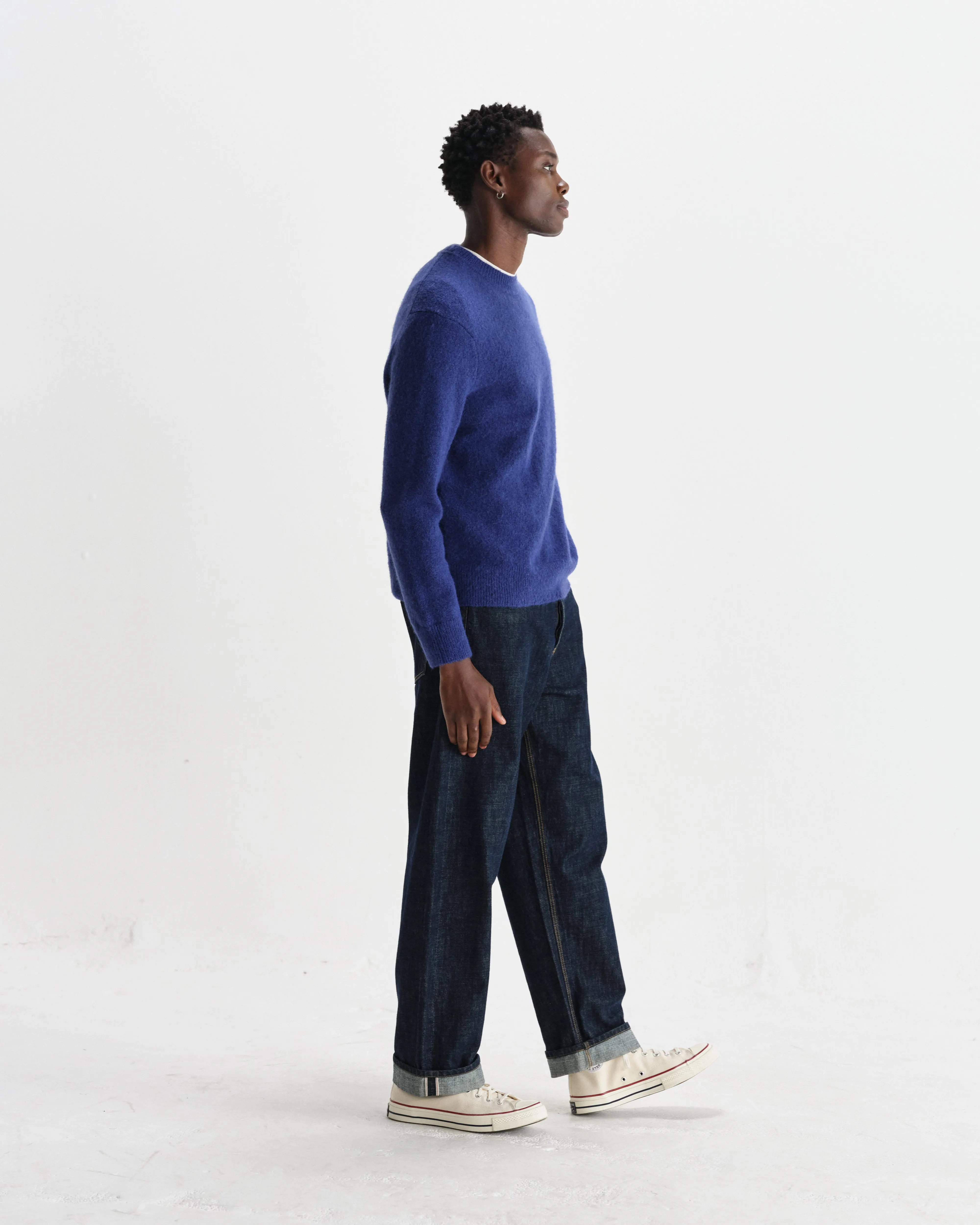 Wilde - Blue Fluffy Wool Crewneck sold by Wax London product image thumbnail 5