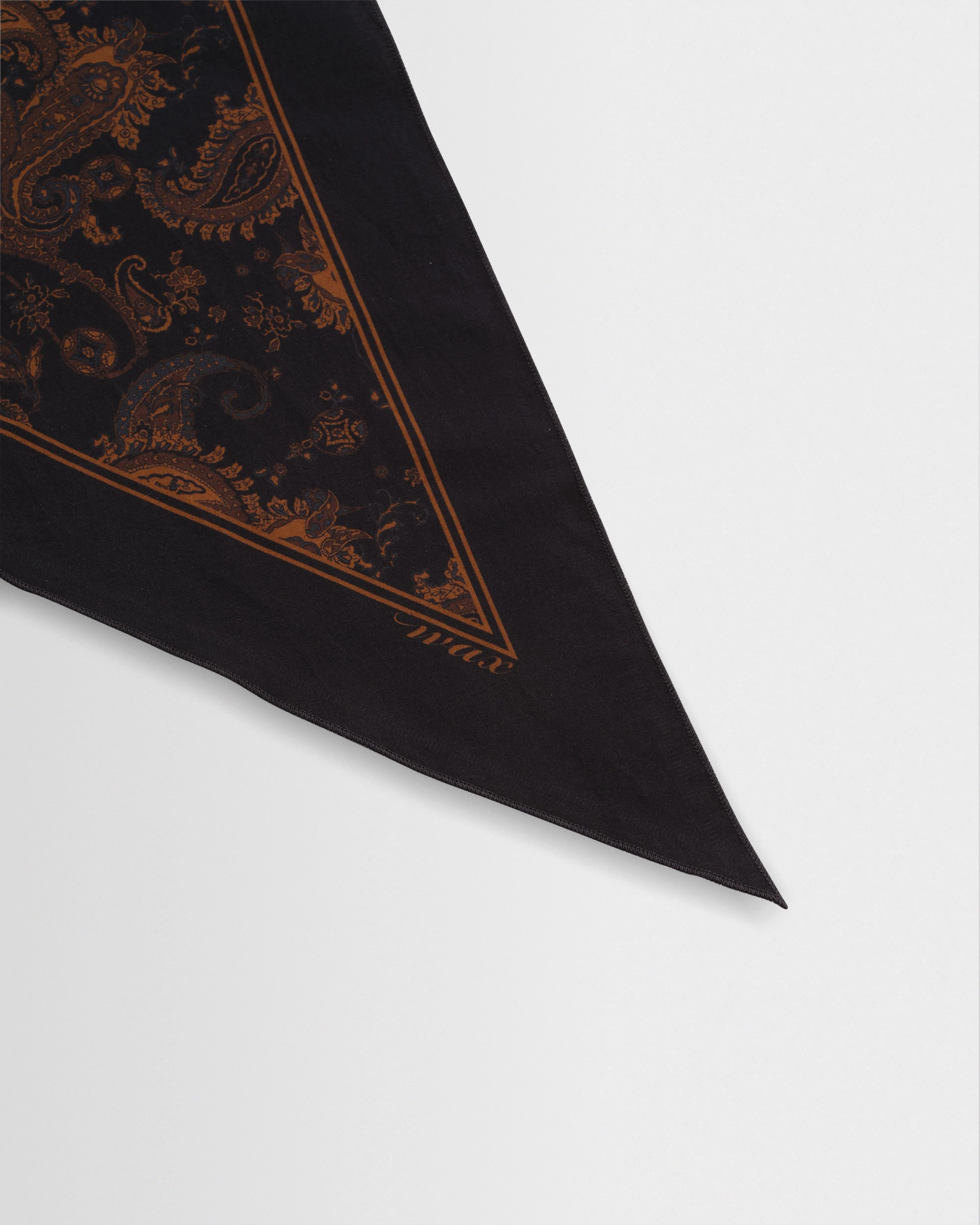 Vallance - Black And Brown Paisley Neck Scarf sold by Wax London product image thumbnail 4