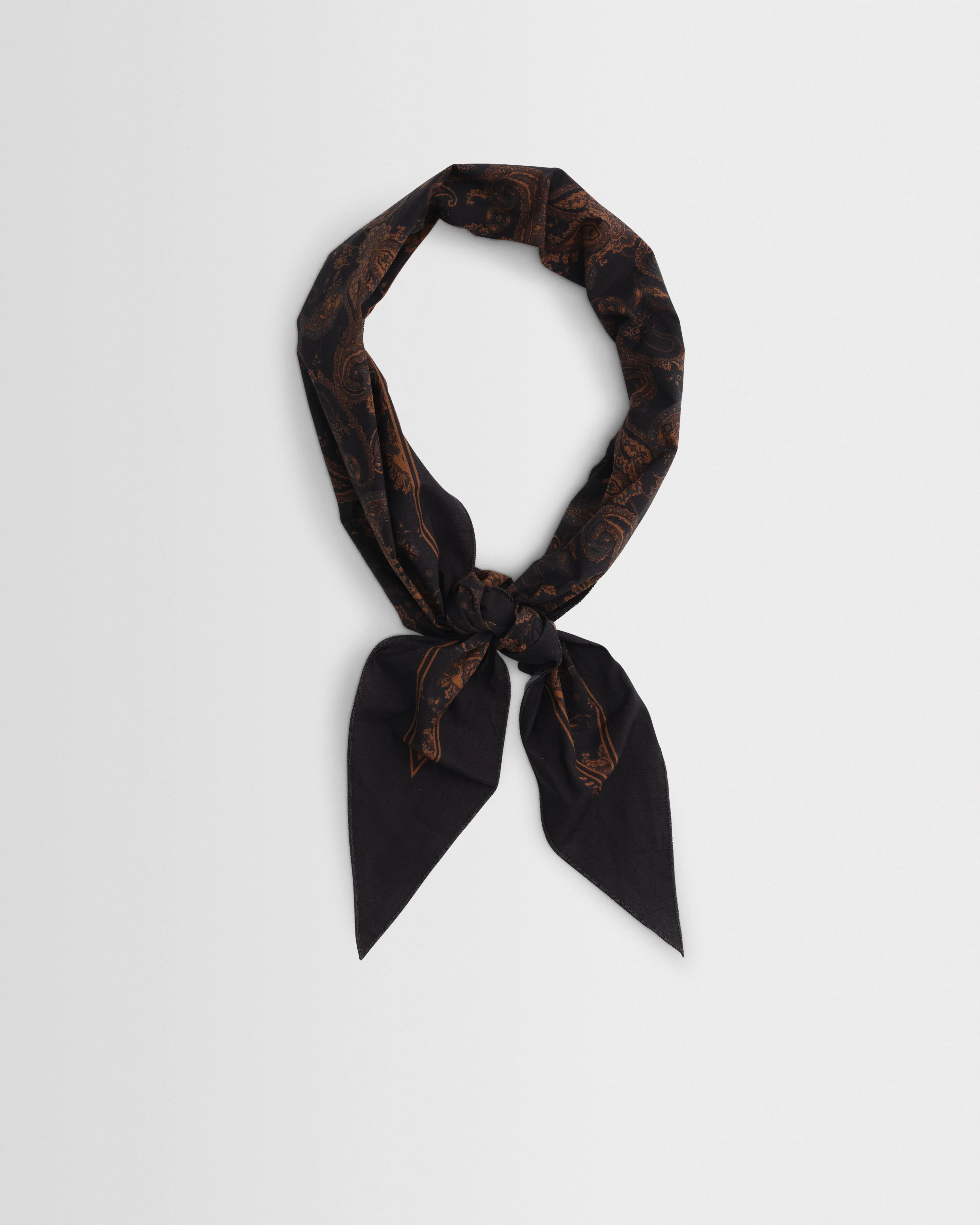 Vallance - Black And Brown Paisley Neck Scarf sold by Wax London product image thumbnail 2