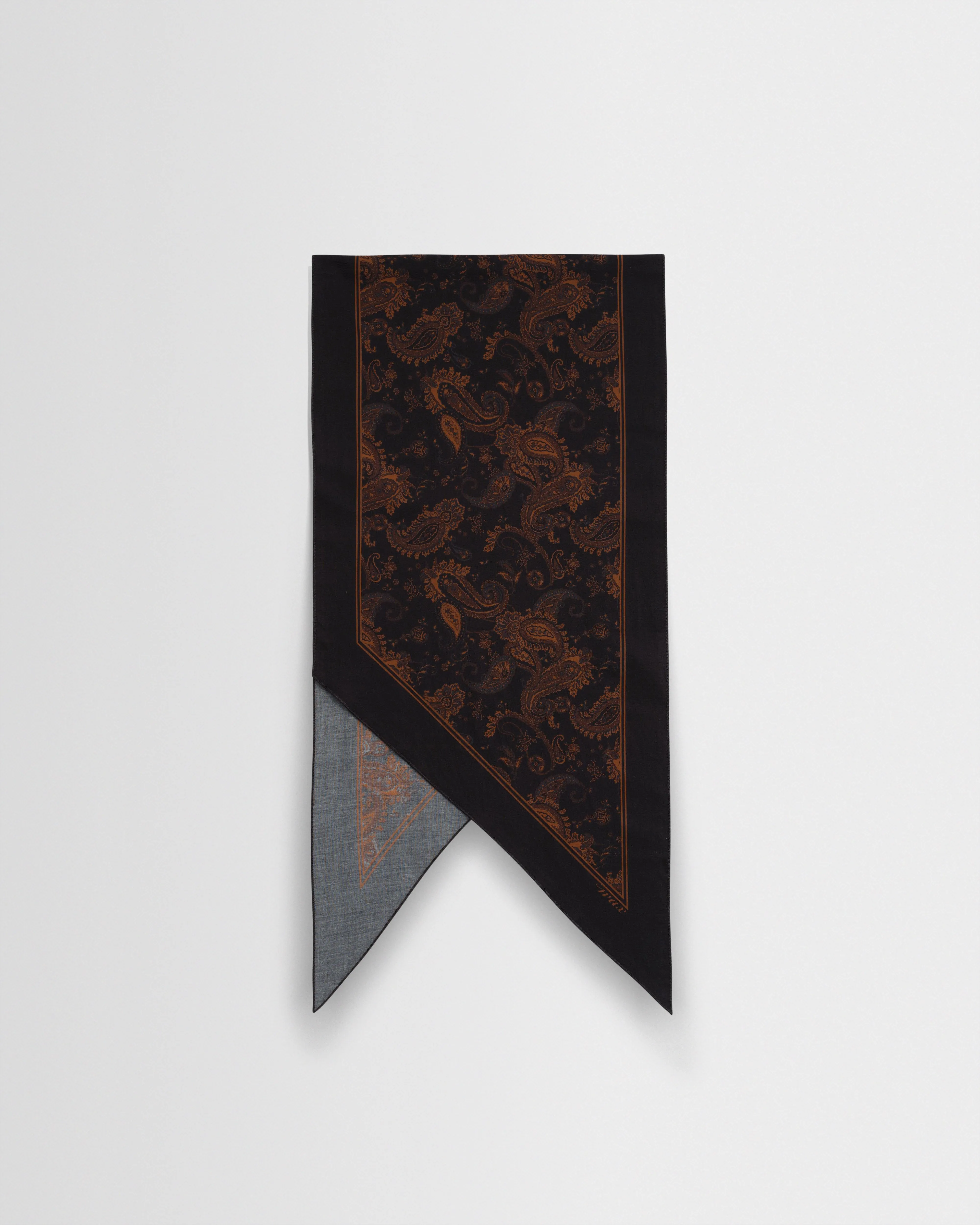 Vallance - Black And Brown Paisley Neck Scarf sold by Wax London product image thumbnail 3