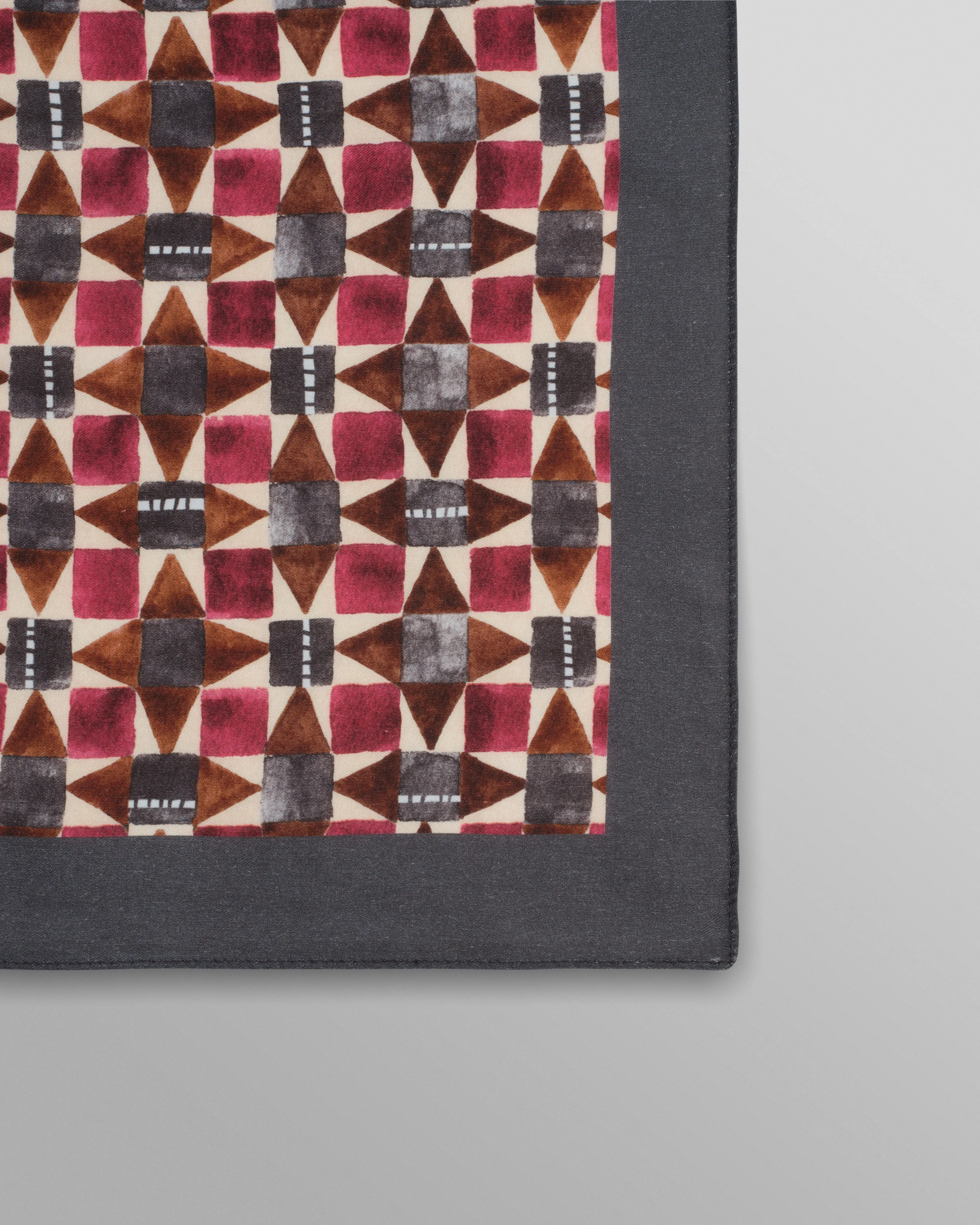 Sloane - Burgundy Painted Geometric Neck Scarf sold by Wax London product image thumbnail 3