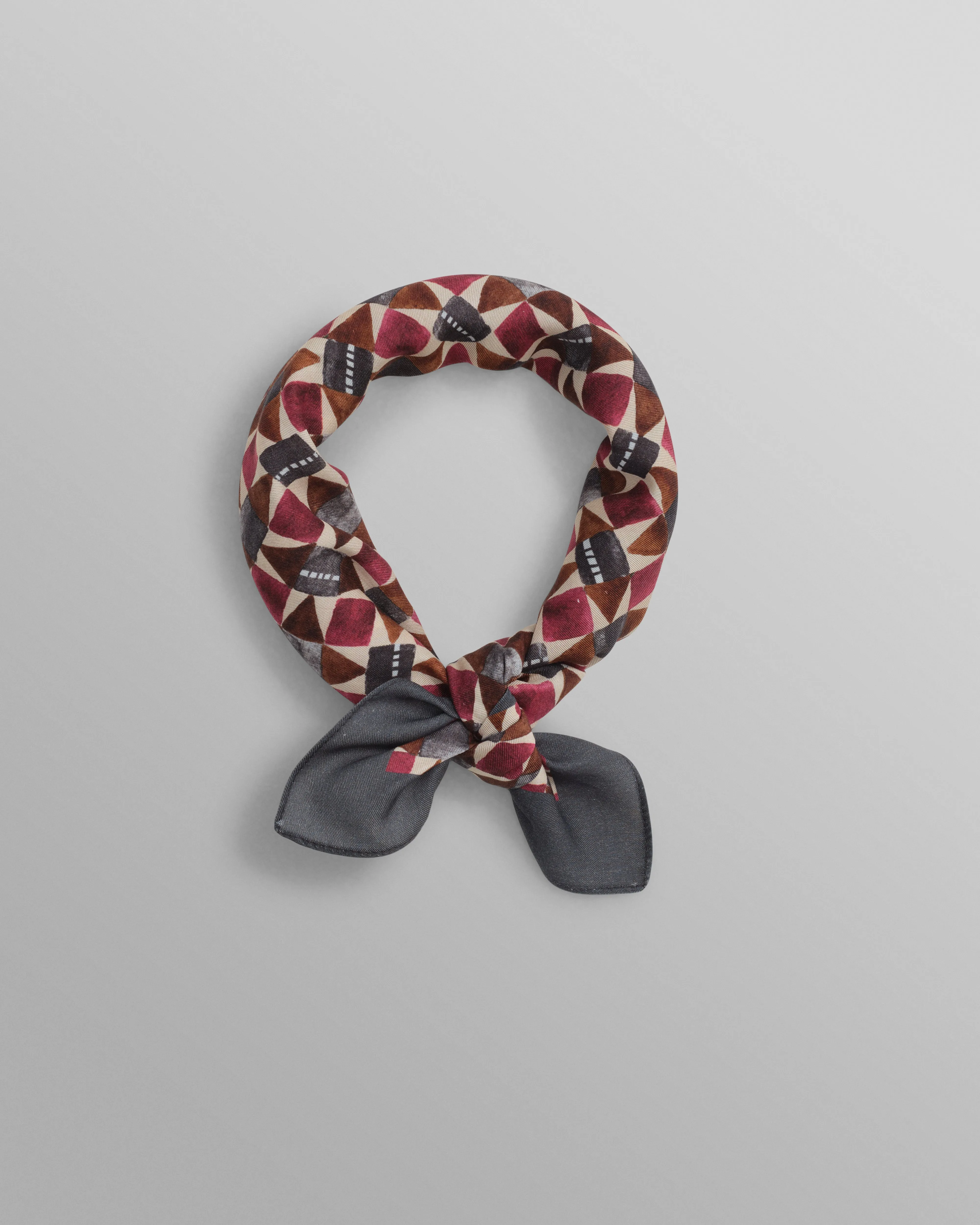 Sloane - Burgundy Painted Geometric Neck Scarf sold by Wax London product image thumbnail 2