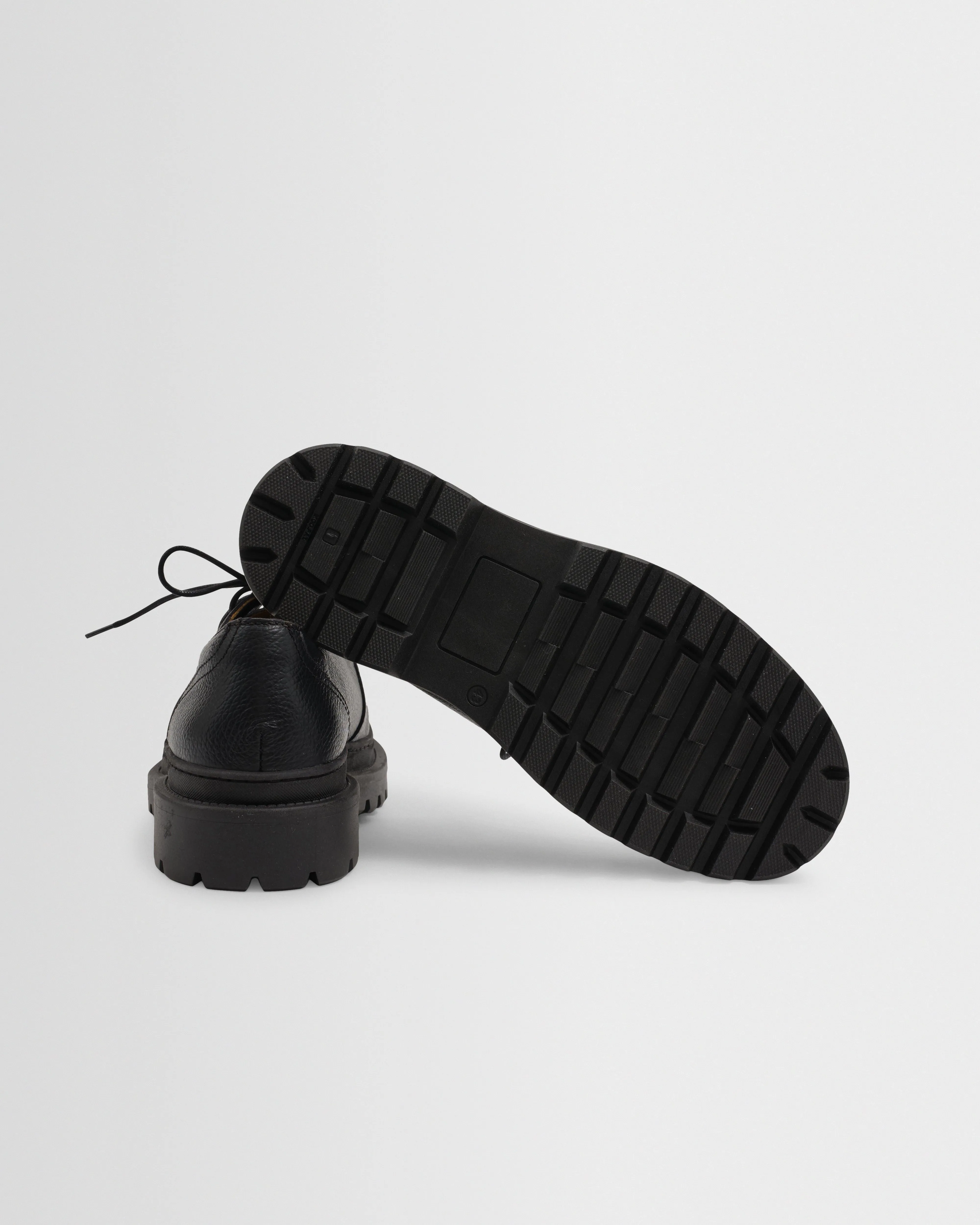 S.T. Valentin - Black Italian Leather Chunky Sole Deck Shoes sold by Wax London product image thumbnail 3