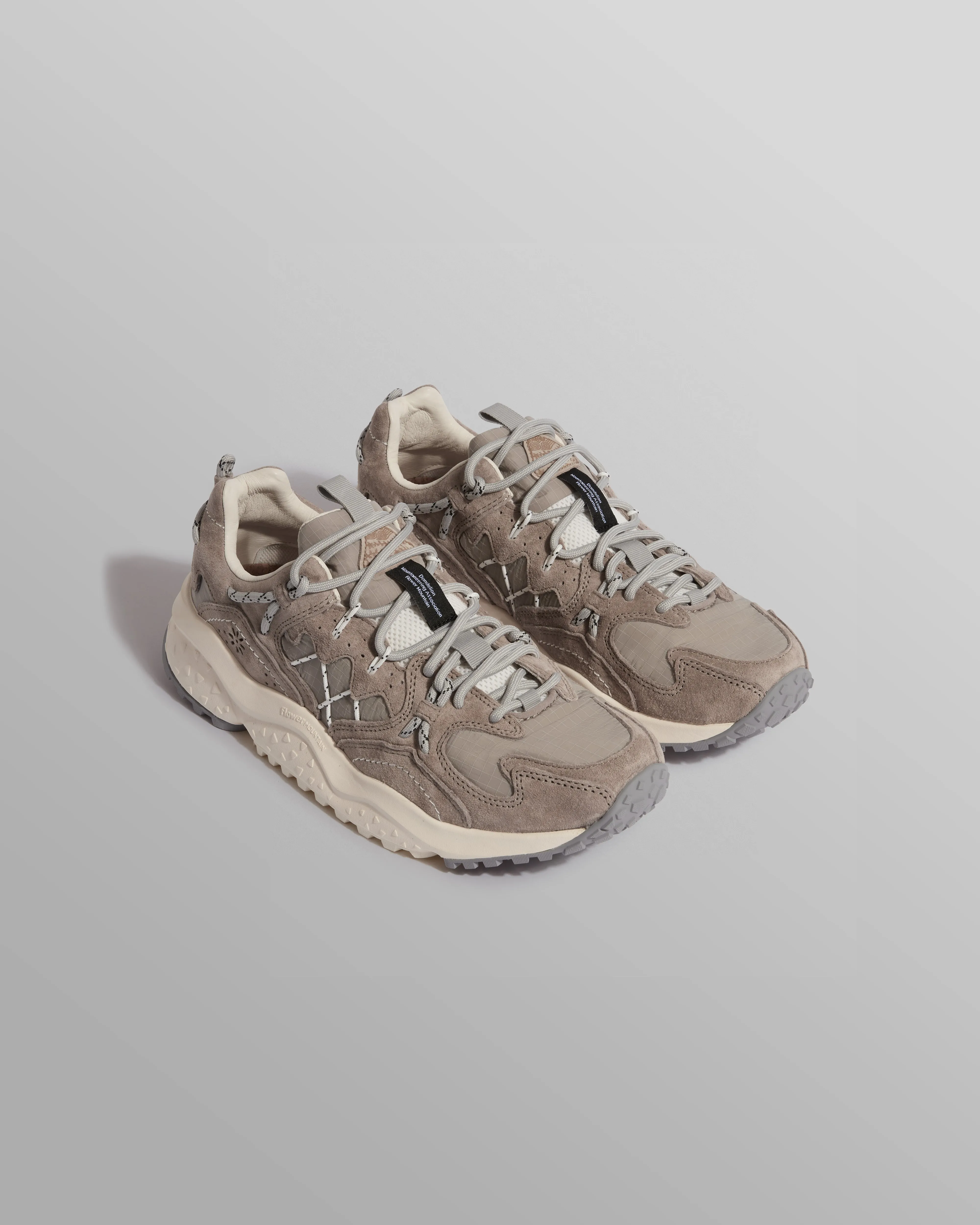 Flower Mountain YAMABUSHI - Light Grey Suede And Nylon Trainers sold by Wax London product image thumbnail 4