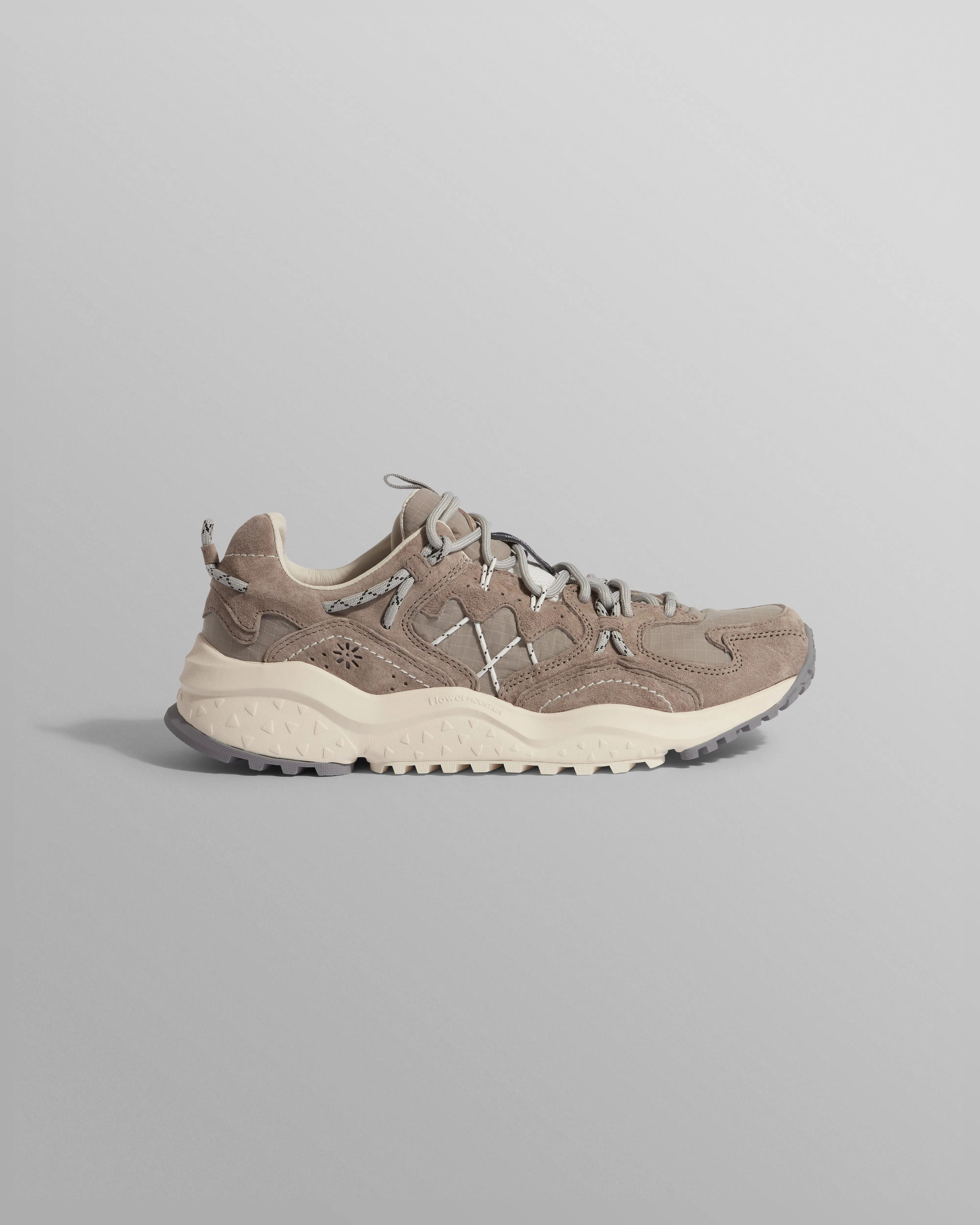 Flower Mountain YAMABUSHI - Light Grey Suede And Nylon Trainers sold by Wax London