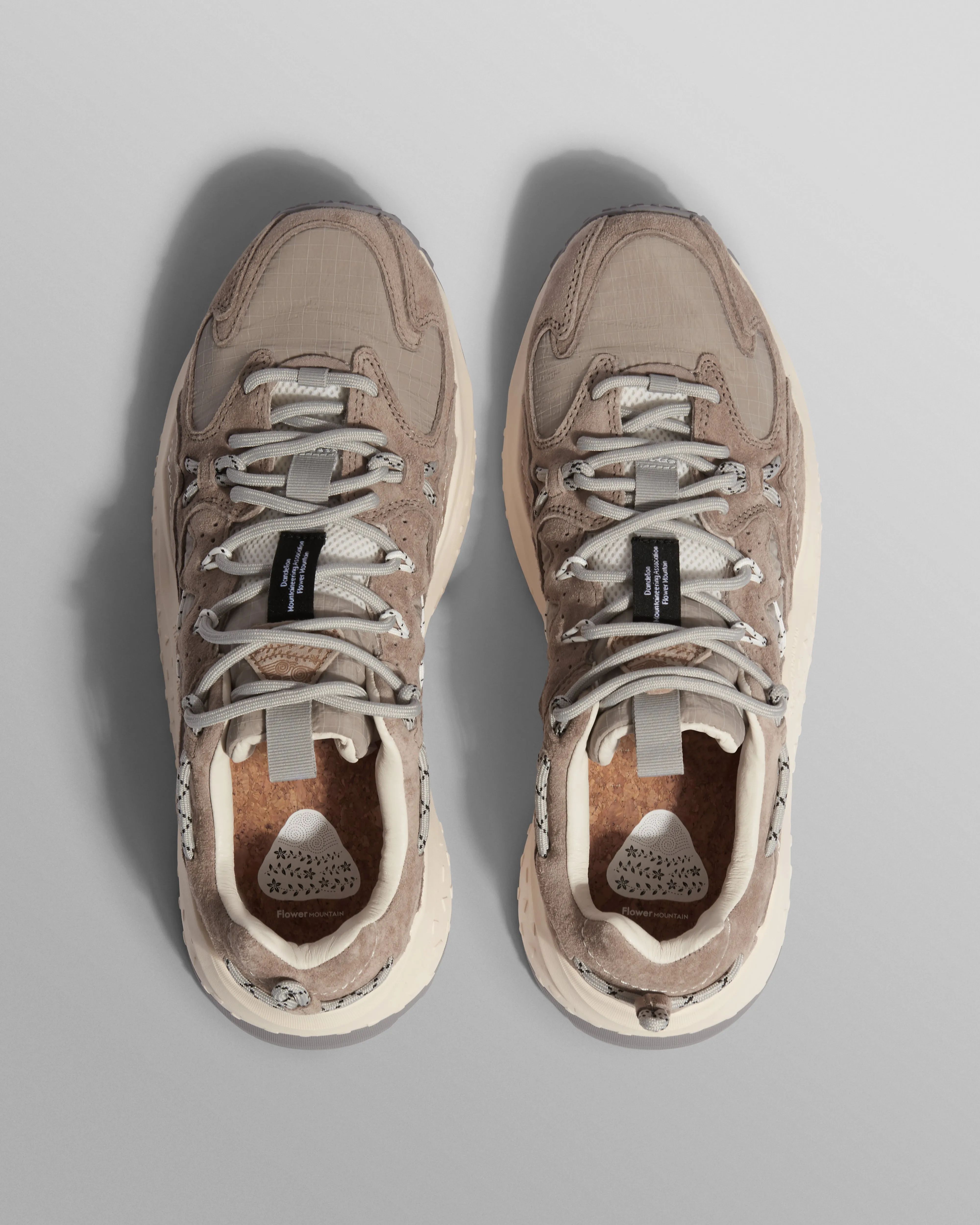 Flower Mountain YAMABUSHI - Light Grey Suede And Nylon Trainers sold by Wax London product image thumbnail 2