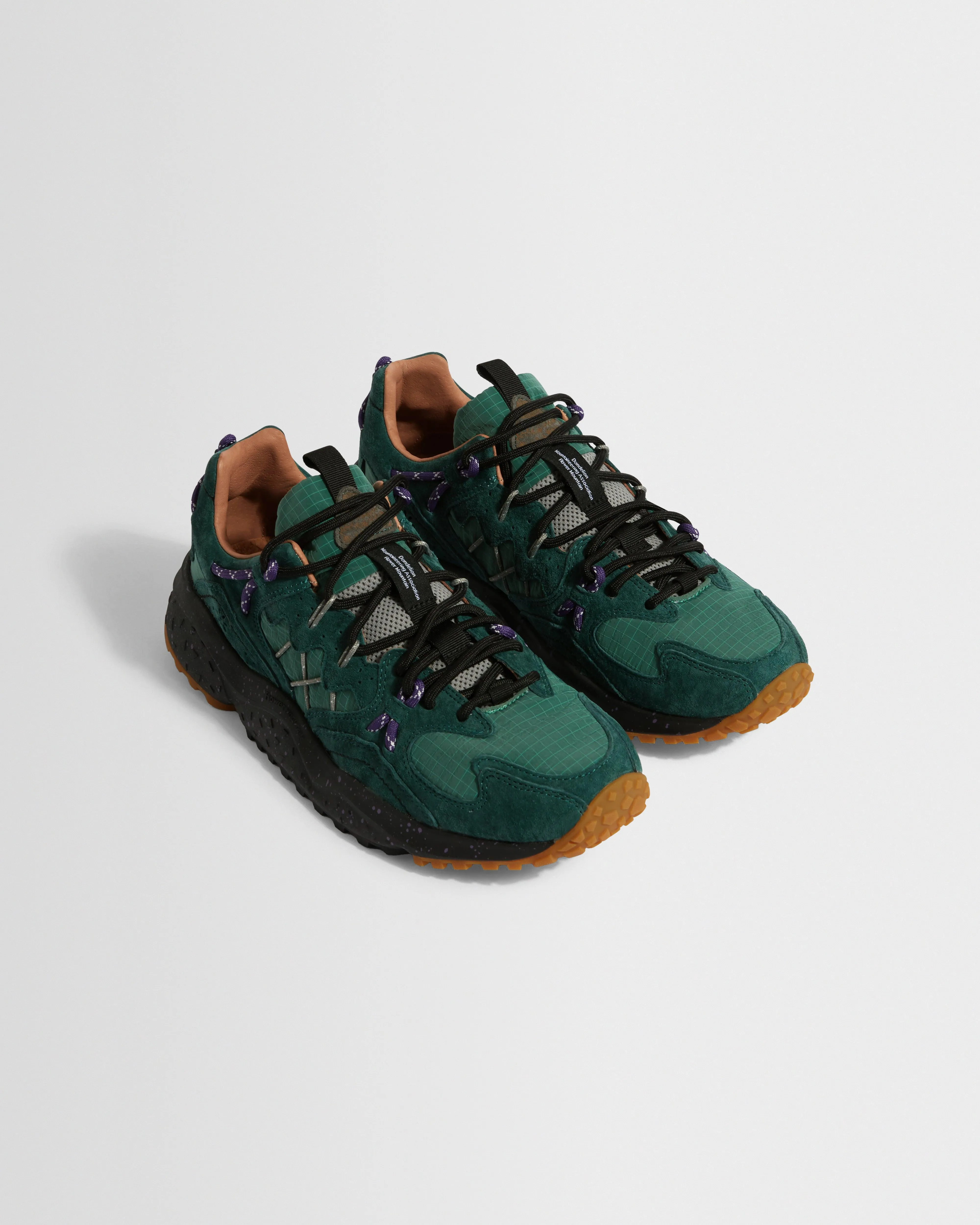Flower Mountain YAMABUSHI - Green Bottle Suede And Nylon Trainers sold by Wax London product image thumbnail 4