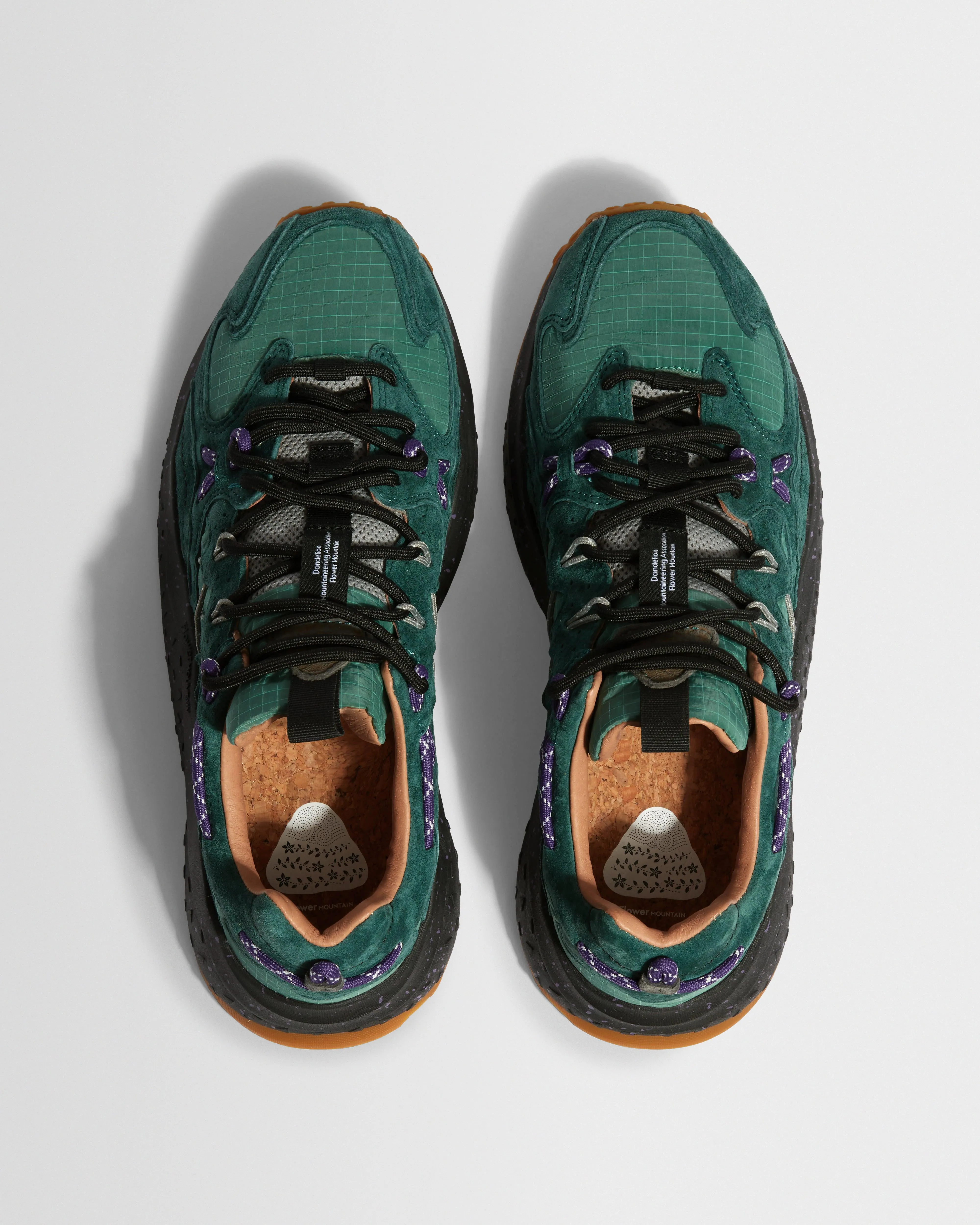 Flower Mountain YAMABUSHI - Green Bottle Suede And Nylon Trainers sold by Wax London product image thumbnail 2