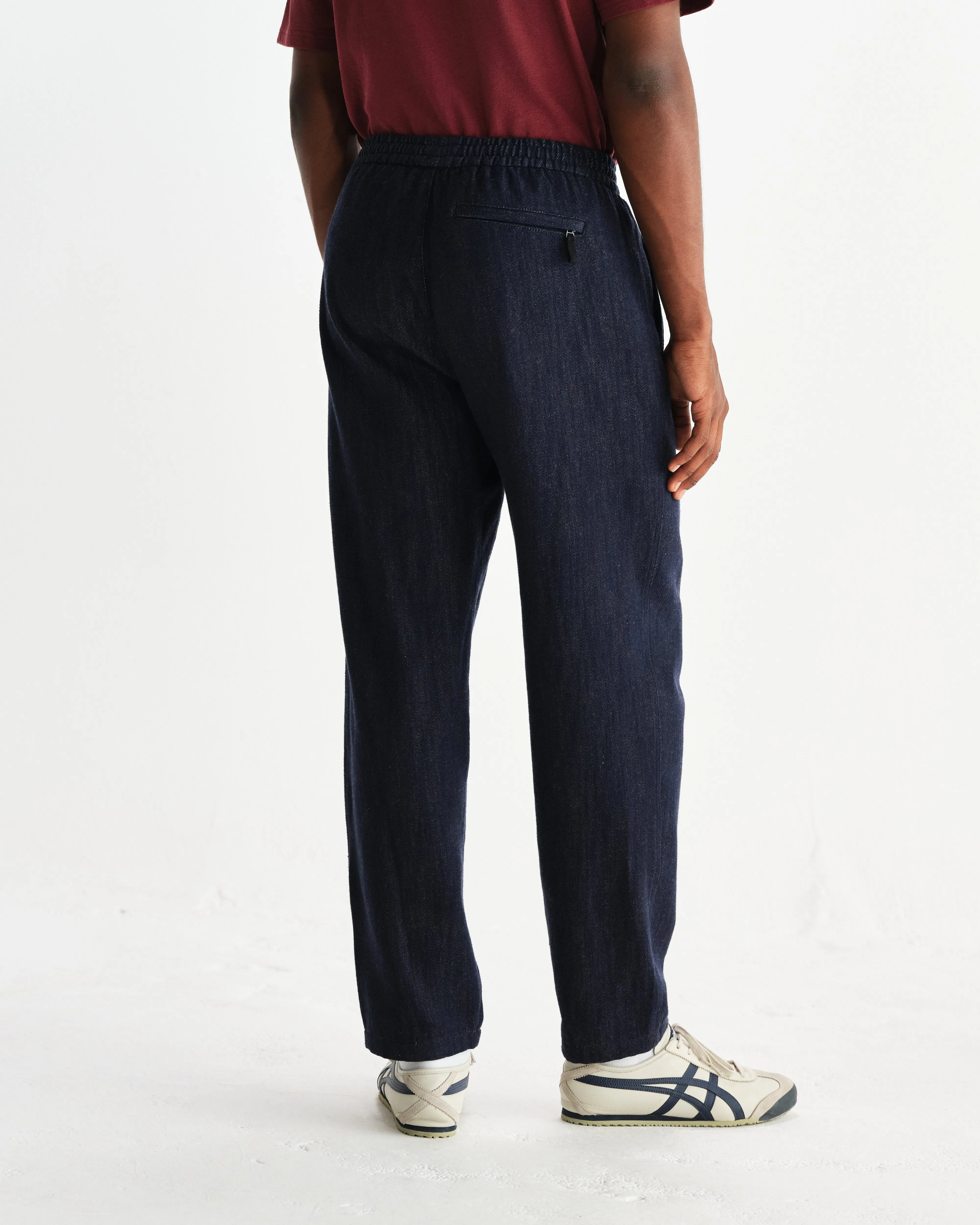 Tyne - Navy Wool-Blend Trousers sold by Wax London product image thumbnail 5