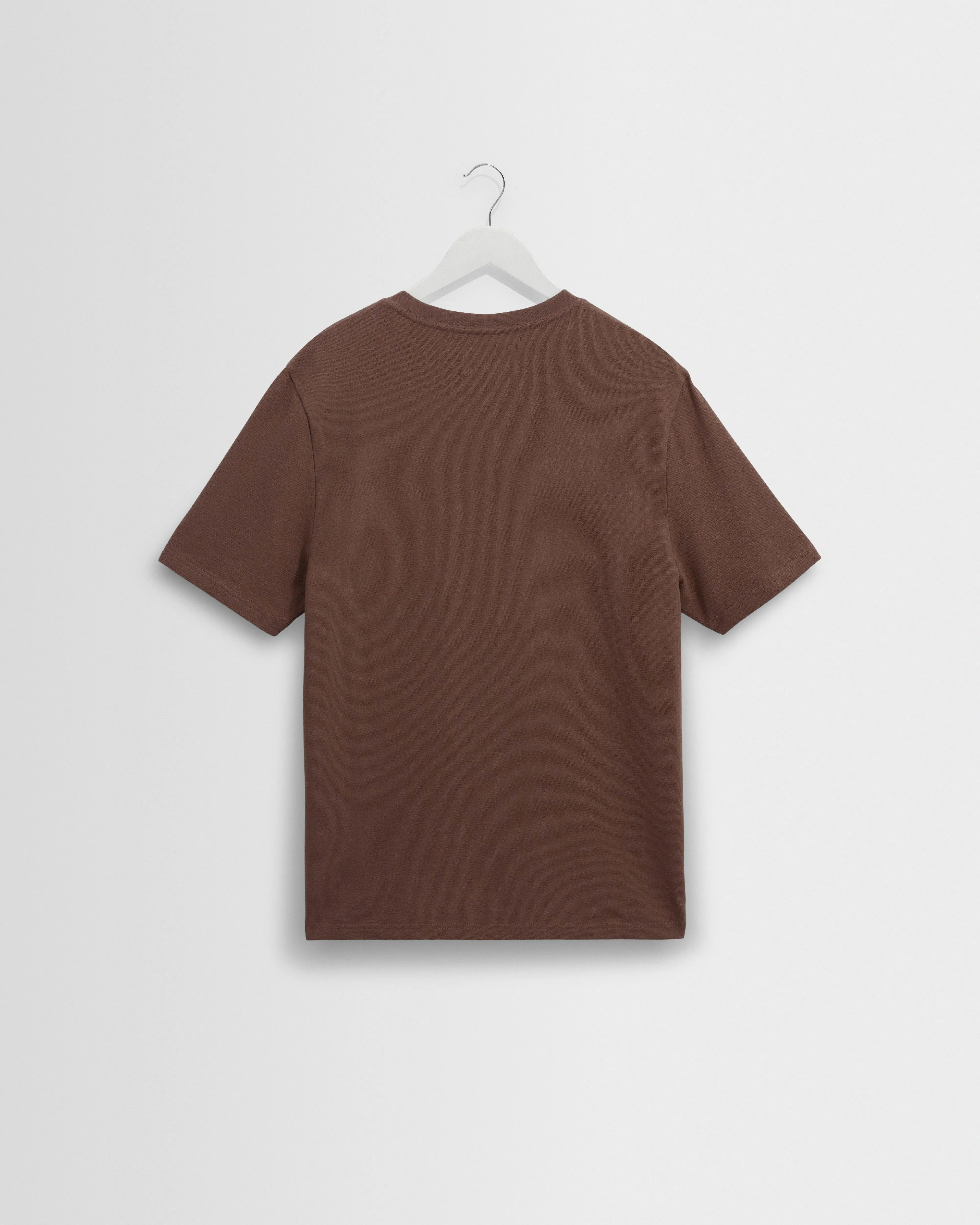 Dean - Mid Brown Textured Organic Cotton T-Shirt sold by Wax London product image thumbnail 3