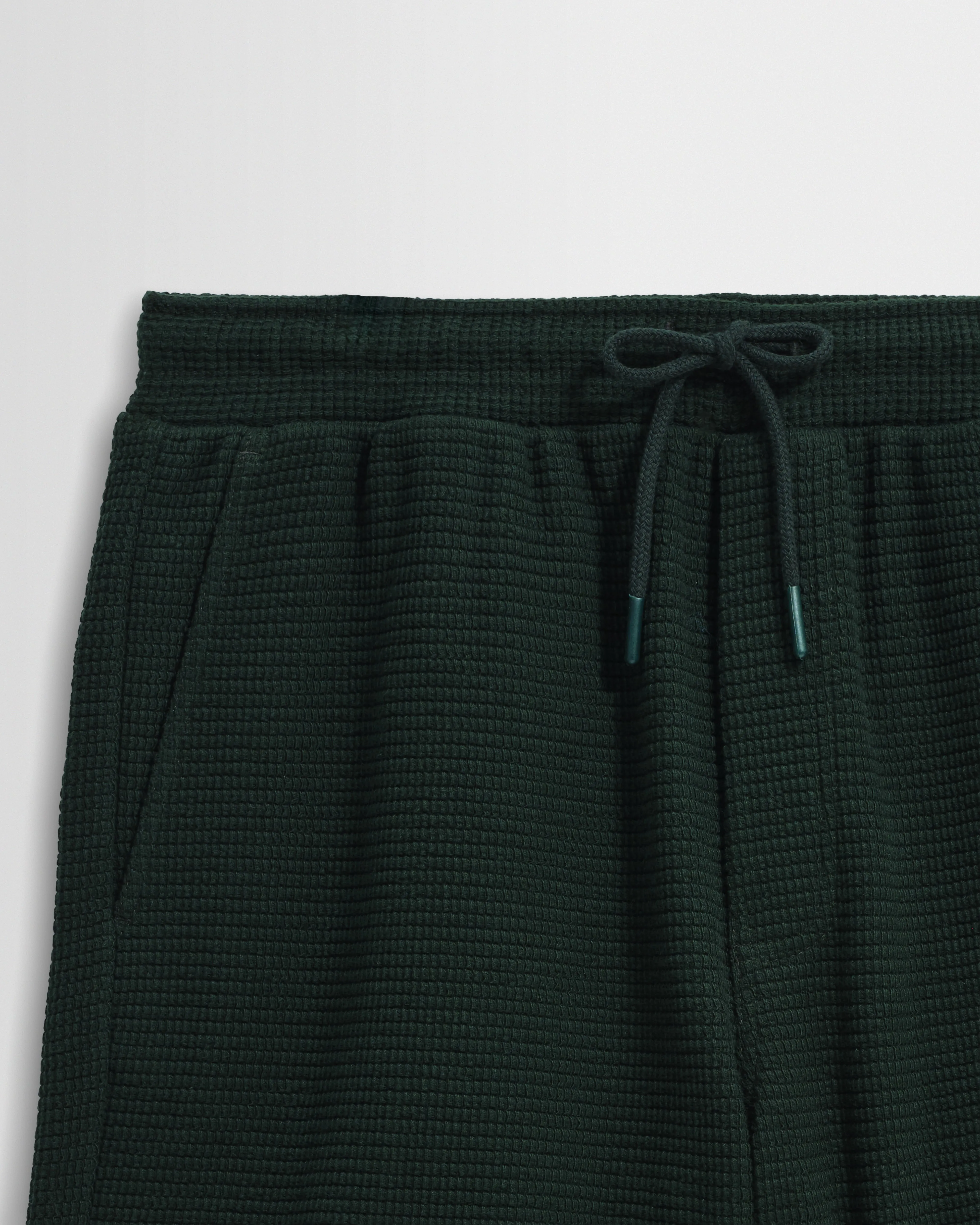 Sam - Bottle Green Textured Waffle Shorts sold by Wax London product image thumbnail 4