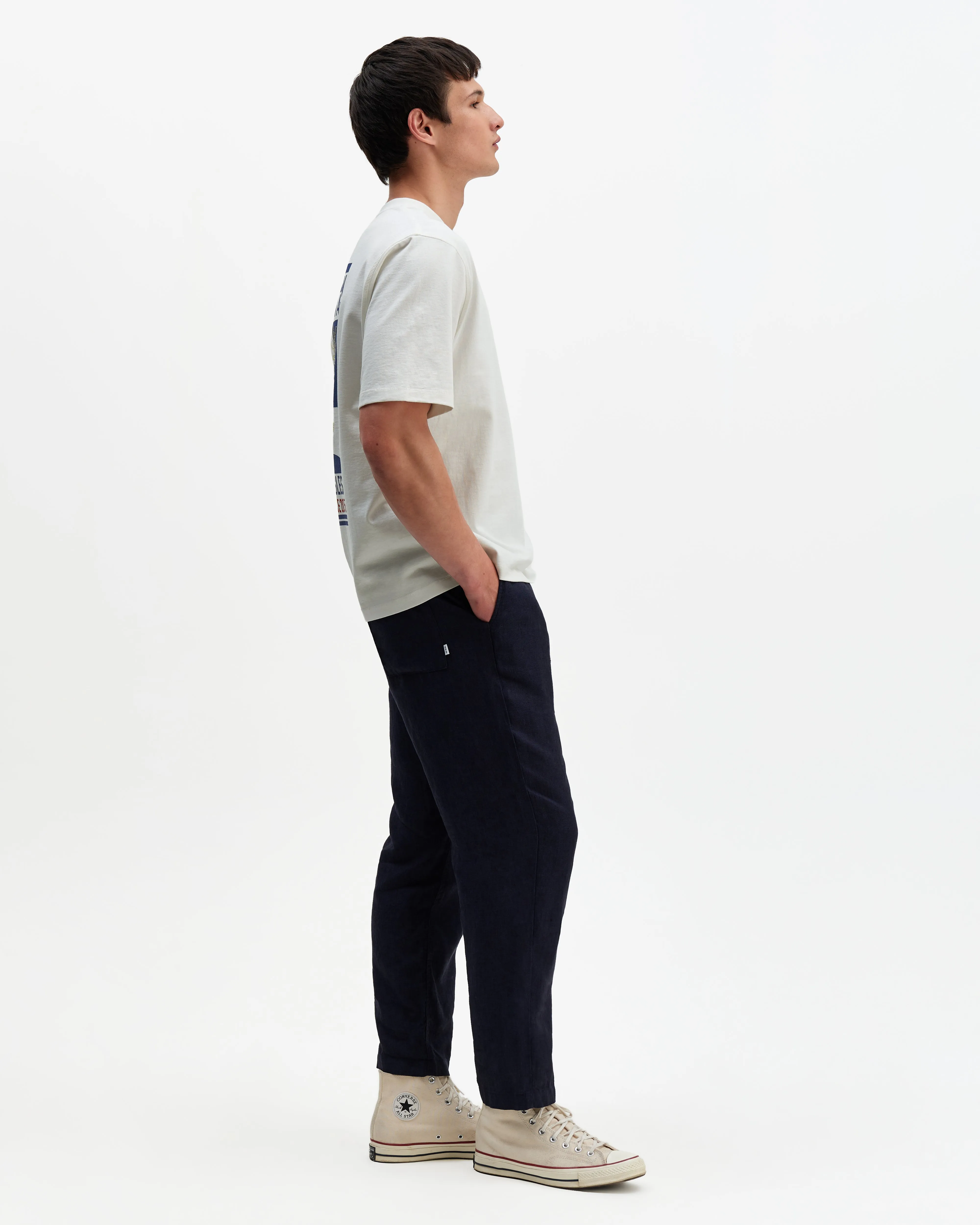 Milton - Off White Embroidered Sailing Graphic T-Shirt sold by Wax London product image thumbnail 5