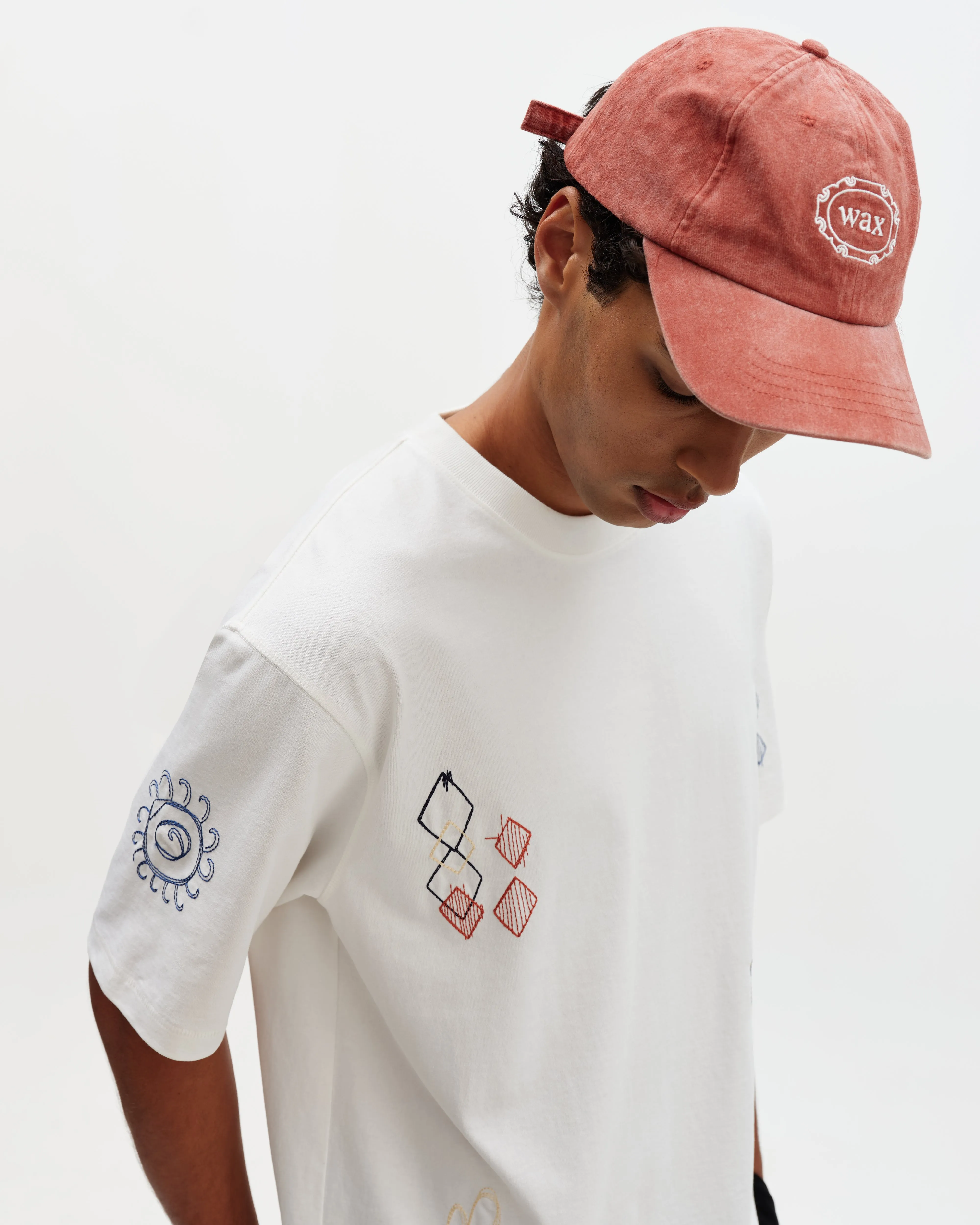 Milton - Ecru Sun Doodle Organic Cotton Graphic T-Shirt sold by Wax London product image thumbnail 3