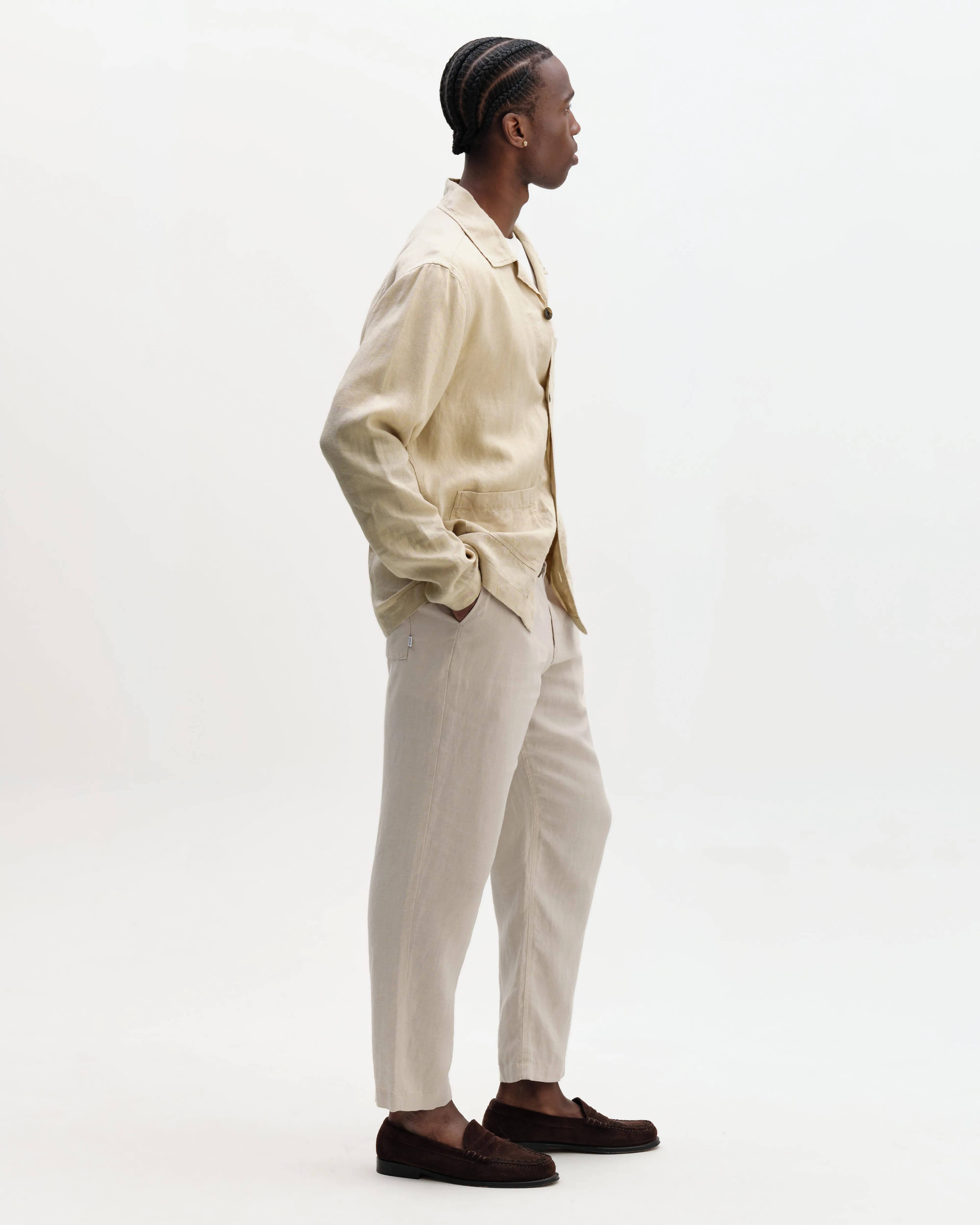 Kimpton - Beige Washed Linen Jacket sold by Wax London product image thumbnail 5
