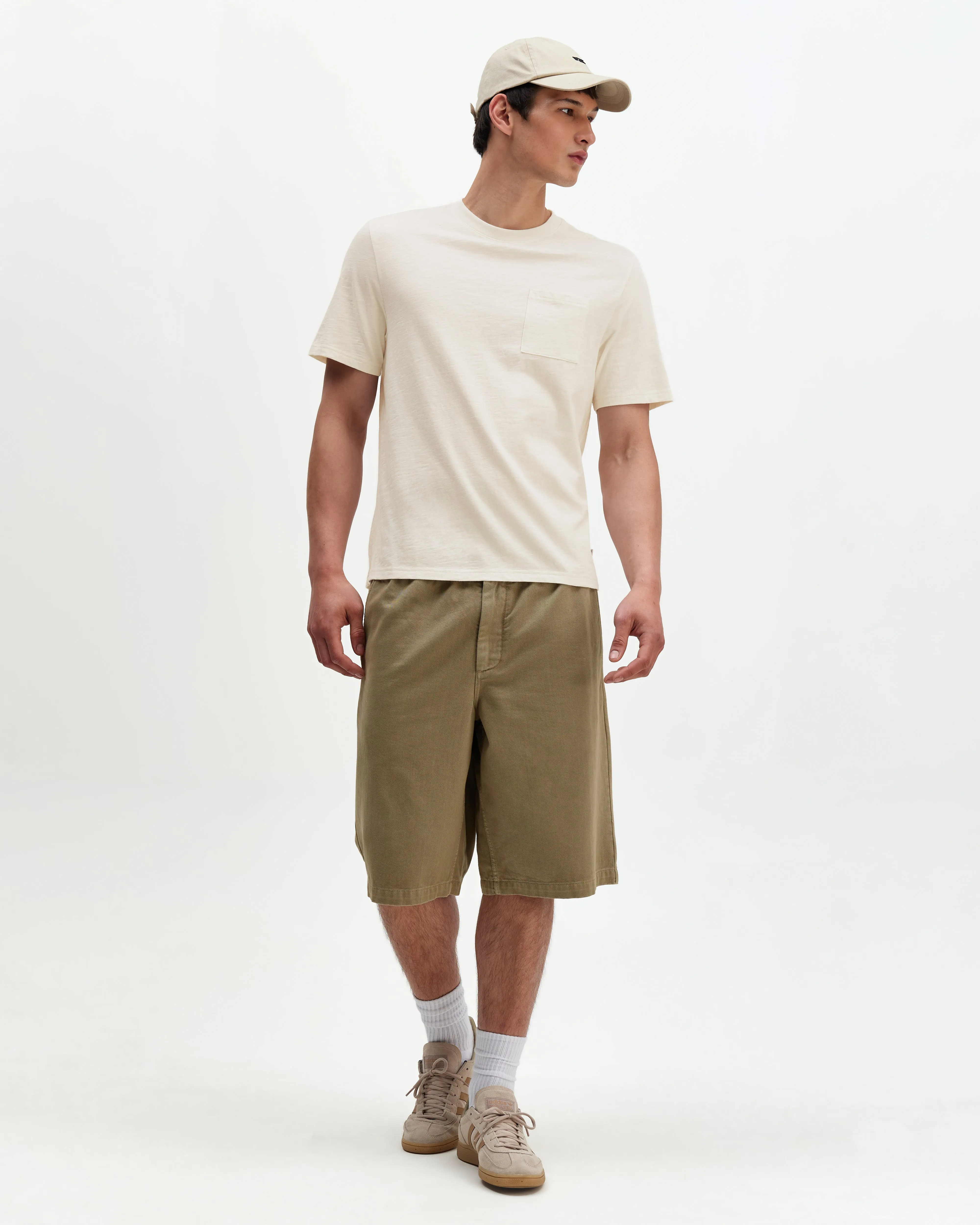 Dean - Ecru Slub Cotton Pocket T-Shirt sold by Wax London product image thumbnail 4