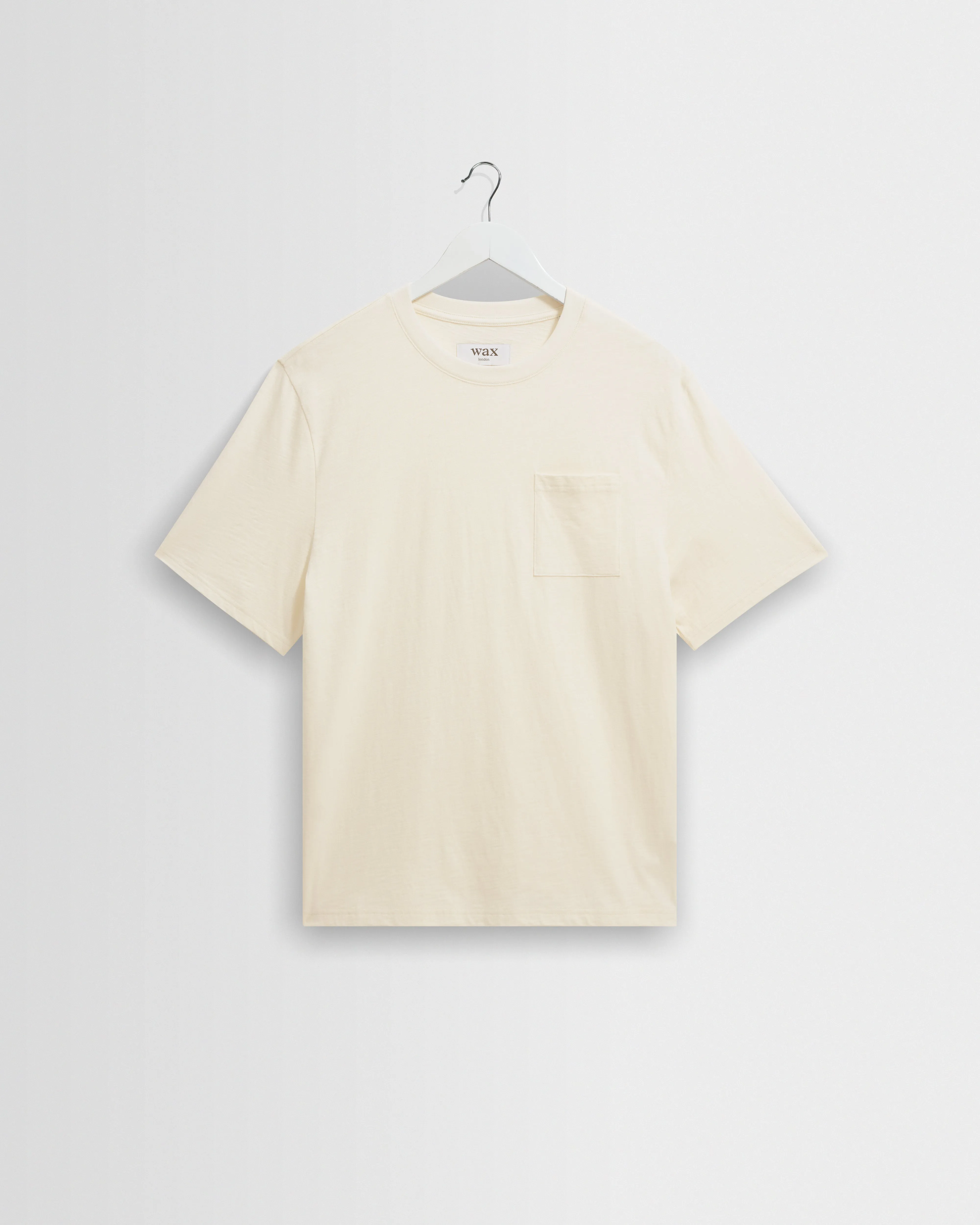 Dean - Ecru Slub Cotton Pocket T-Shirt sold by Wax London