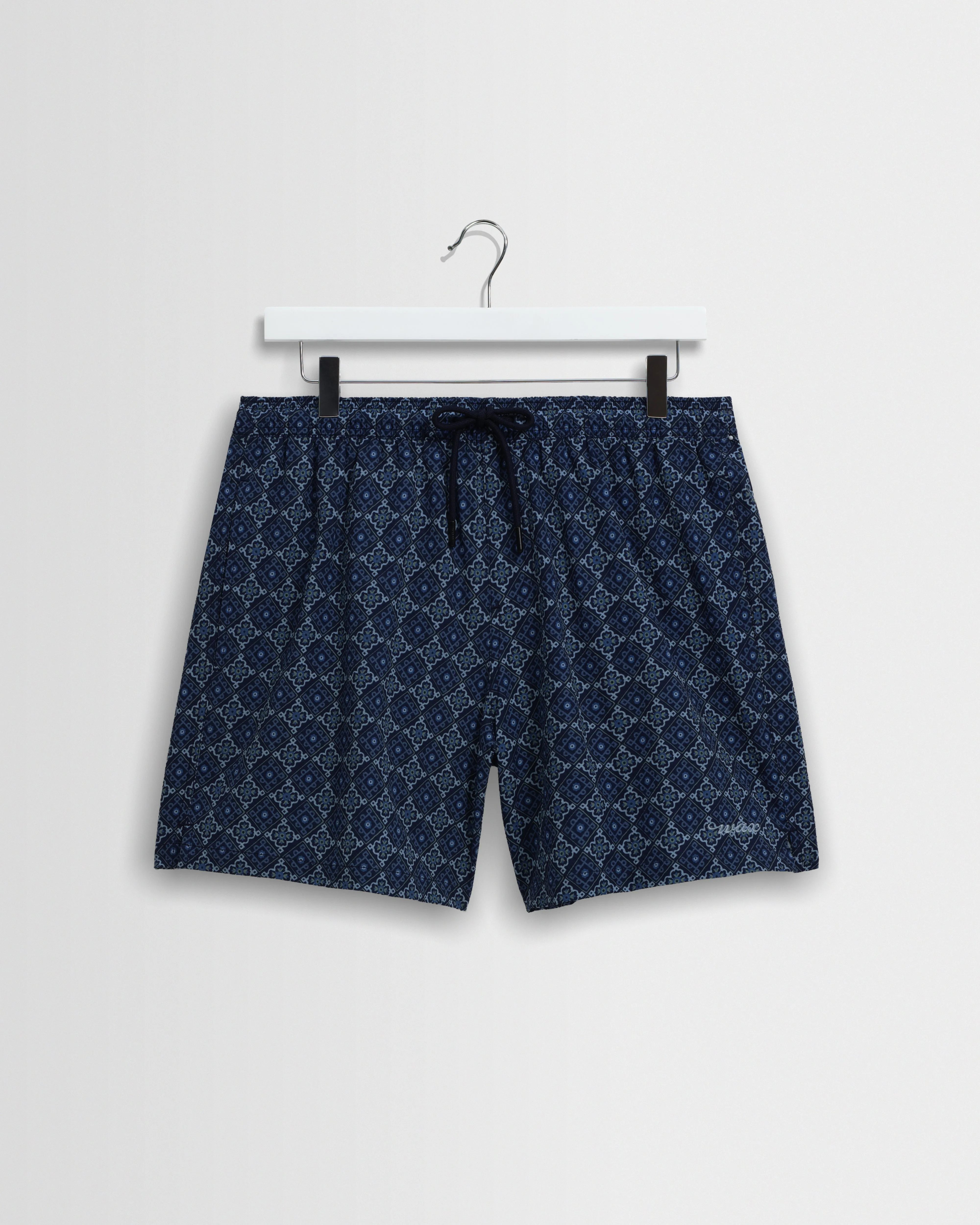 Brockwell - Blue Tile Seersucker Swim Short sold by Wax London