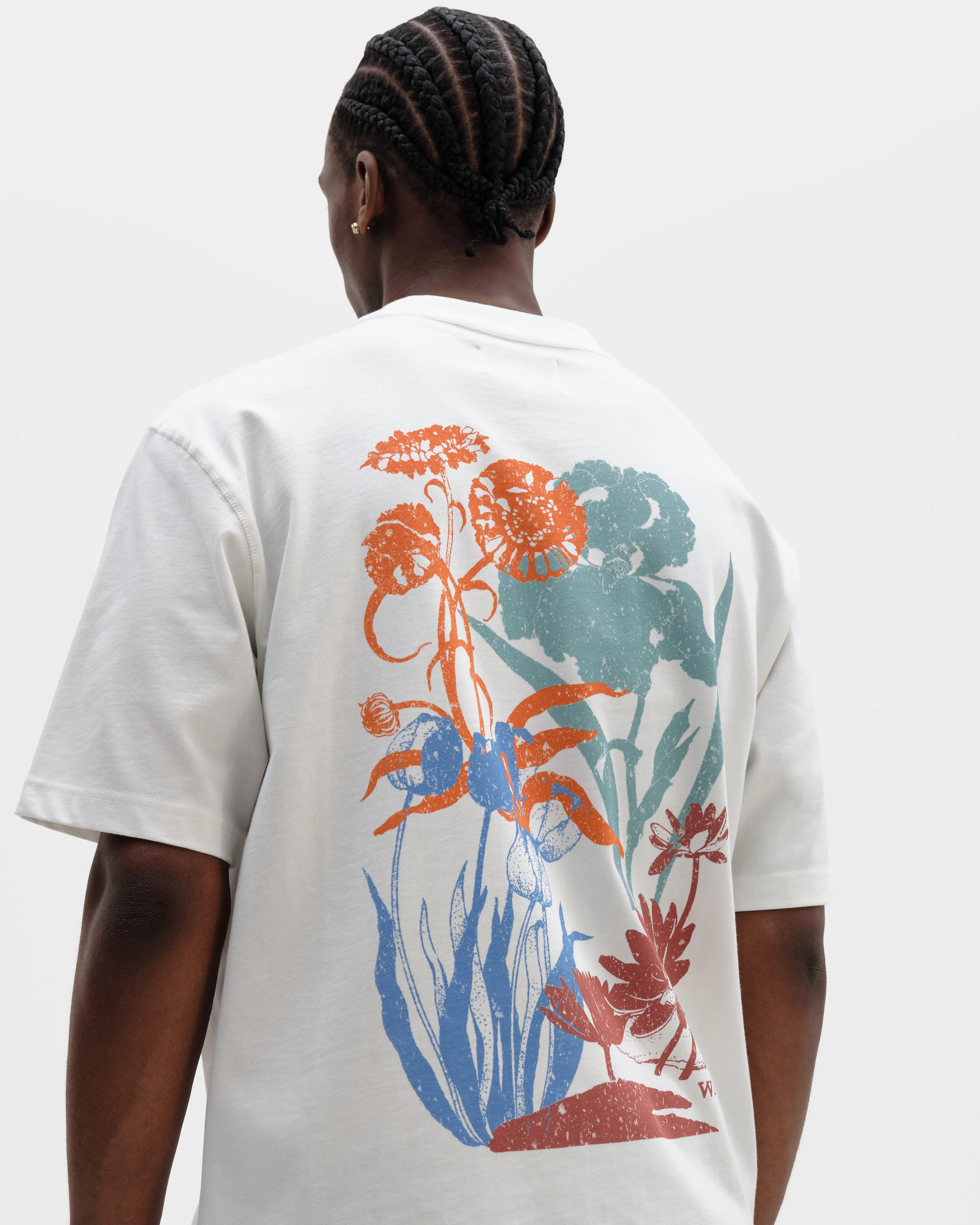 Dean - Off White Layered Flower Graphic T-Shirt sold by Wax London product image thumbnail 2