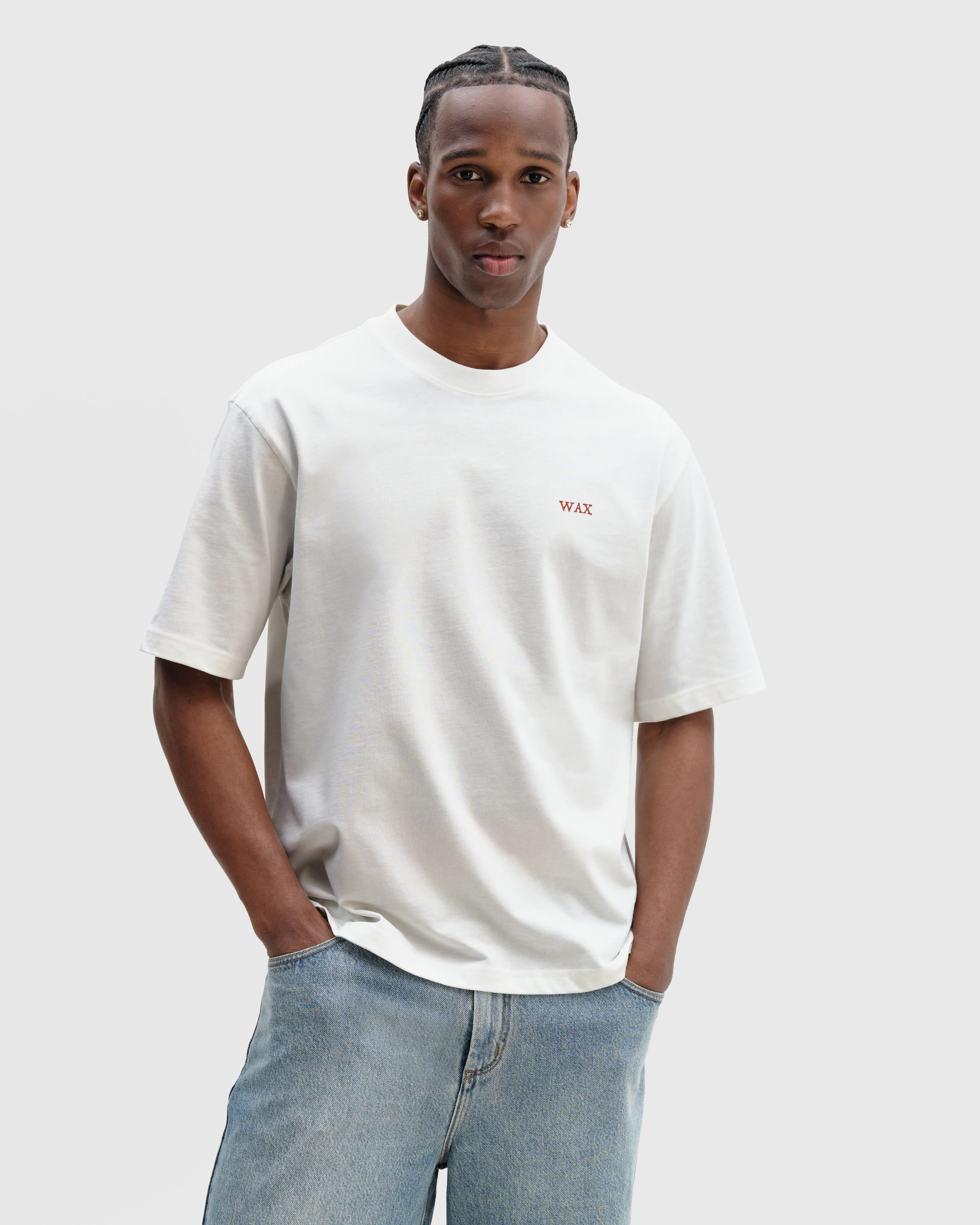 Dean - Off White Layered Flower Graphic T-Shirt sold by Wax London product image thumbnail 3