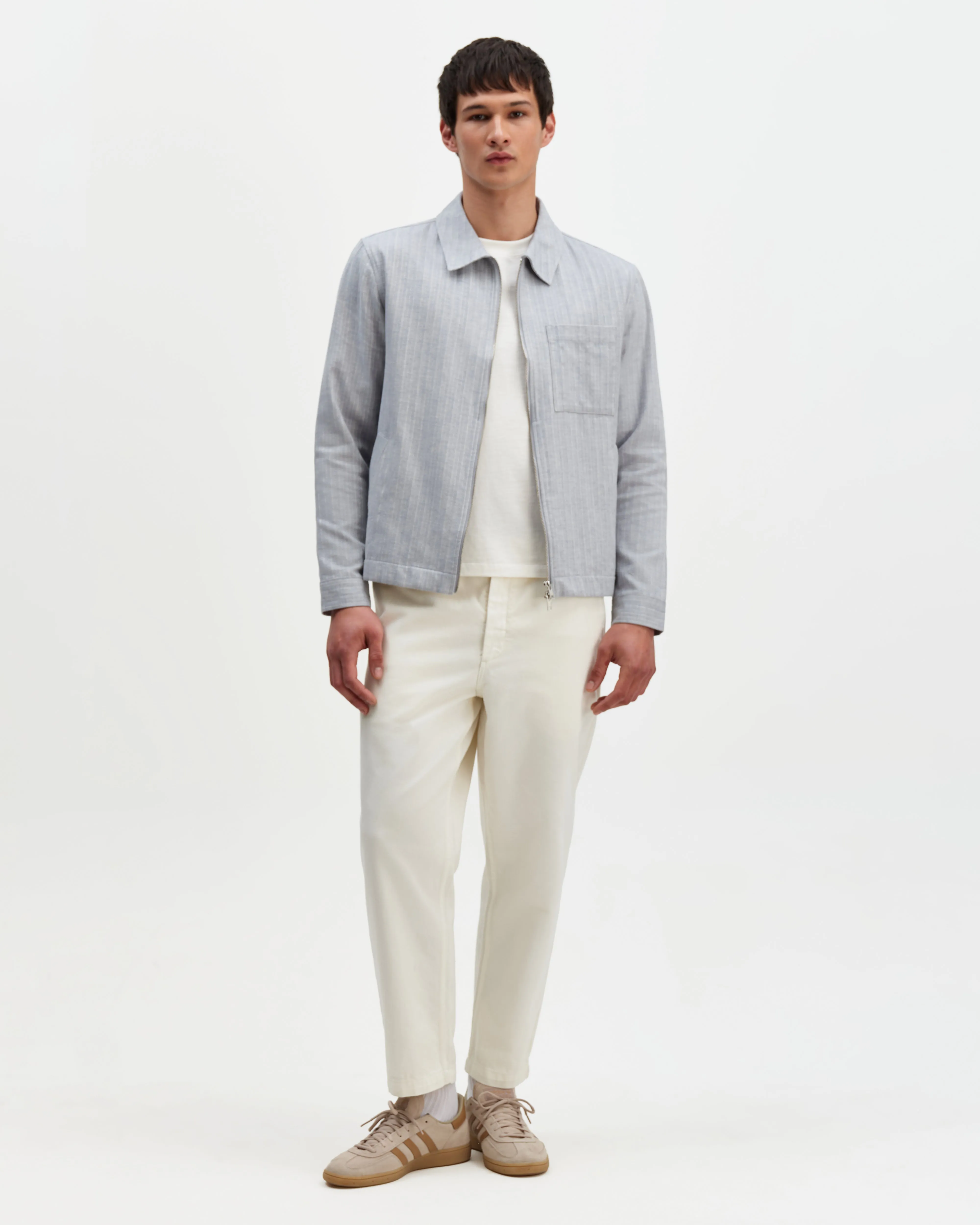 Eldon - Light Blue Herringbone Cotton Jacket sold by Wax London product image thumbnail 4