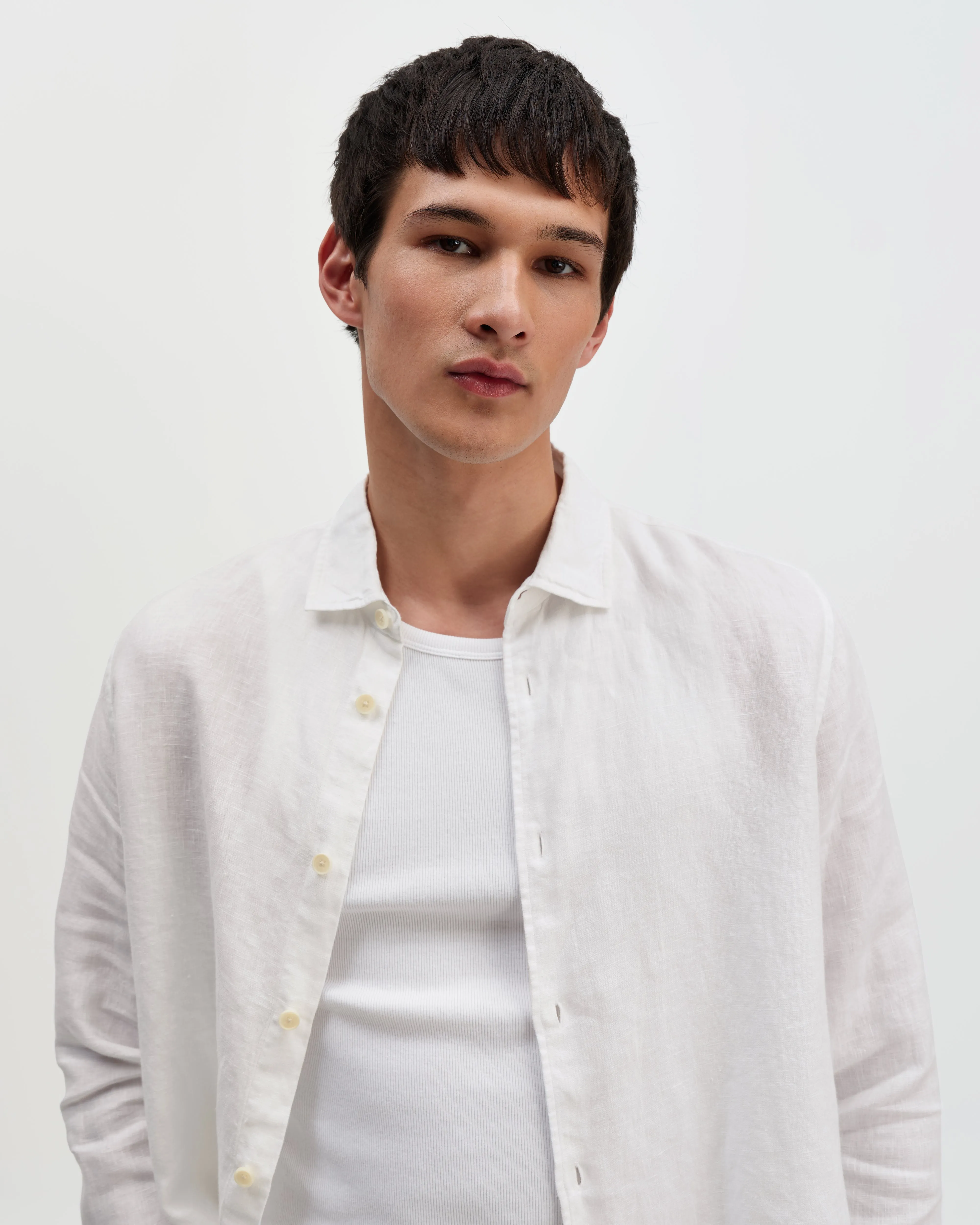 Dartford - White Washed Linen Shirt sold by Wax London product image thumbnail 3