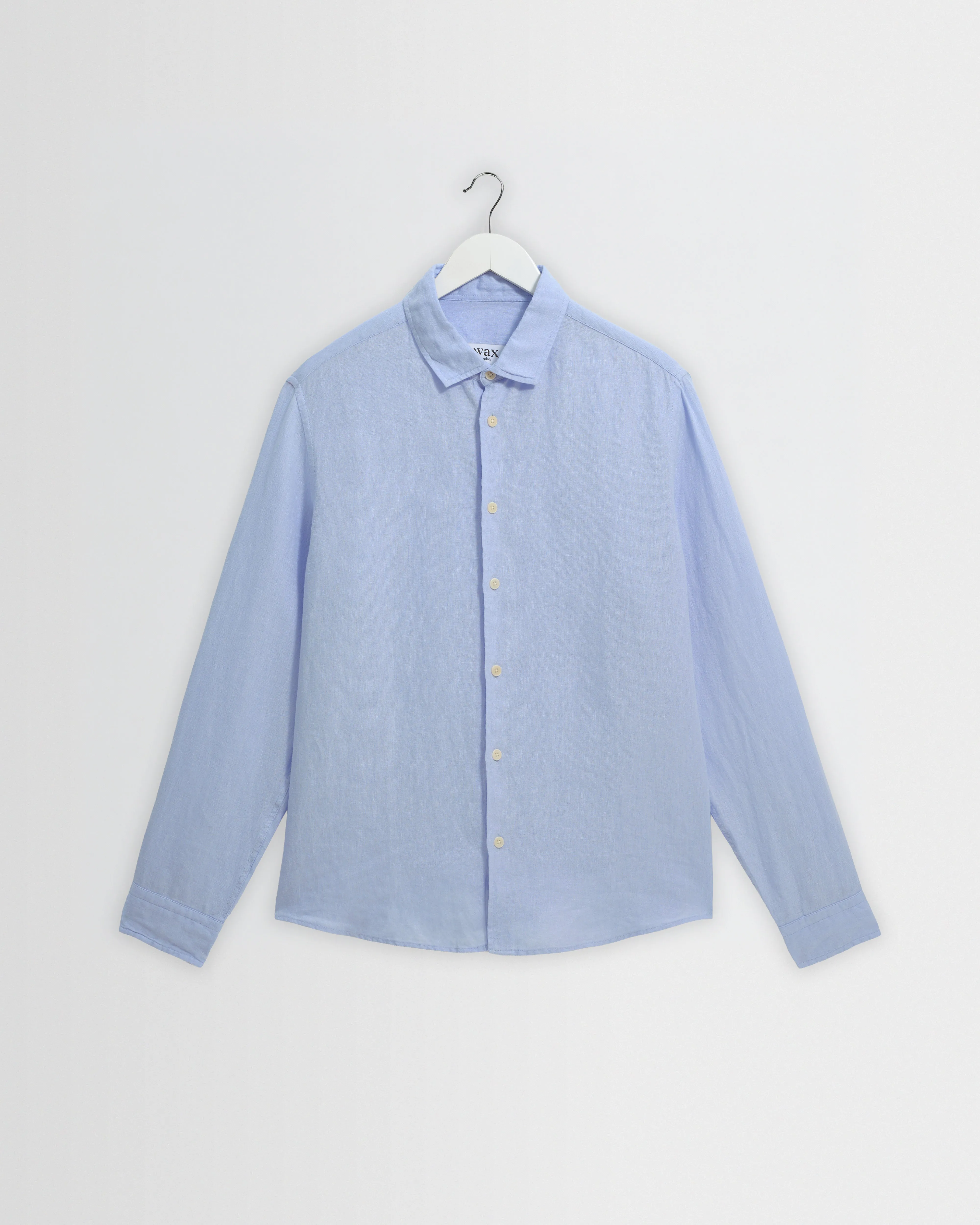 Dartford - Pale Blue Washed Linen Shirt sold by Wax London