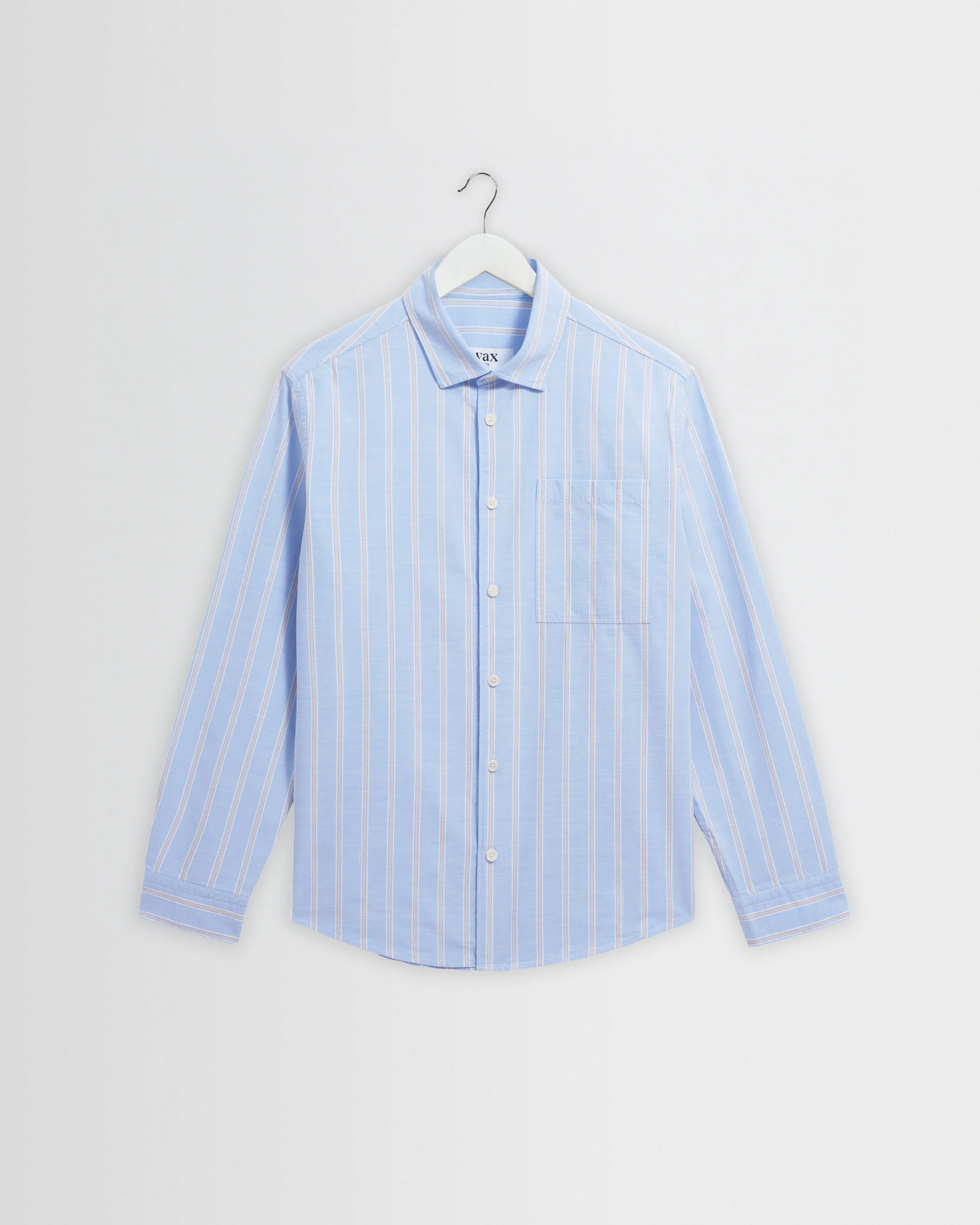 Dartford - Blue Stripe Cotton Shirt sold by Wax London