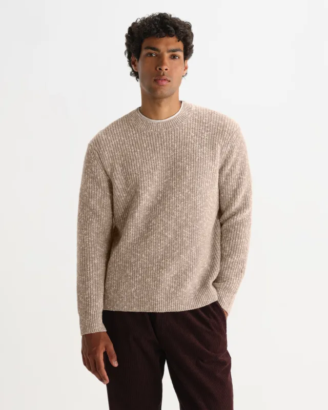 WILDE CREW RIB FLECK NATURAL made by Wax London