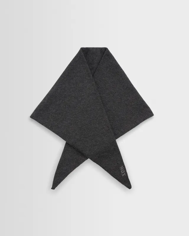 Arnold - Charcoal Knitted Rib Scarf made by Wax London