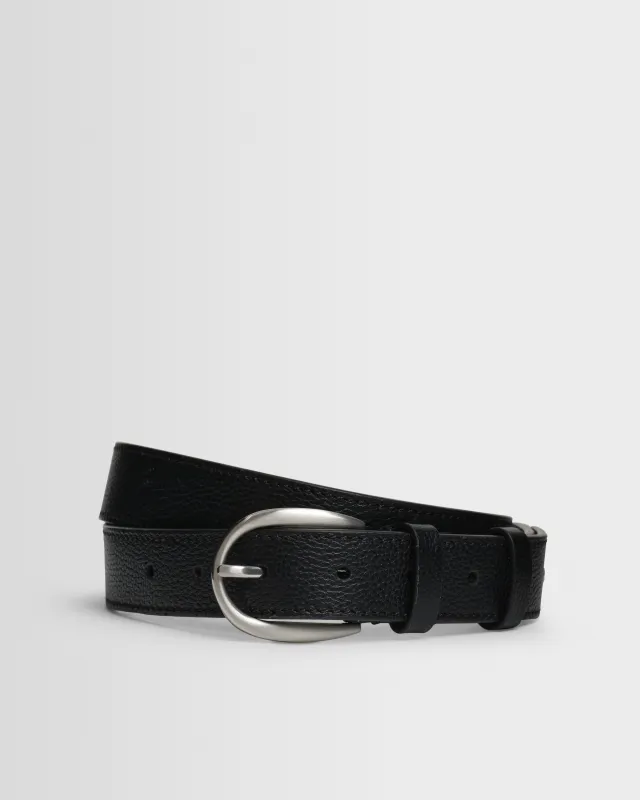 Calsen - Black Western Embroidered Leather Belt made by Wax London
