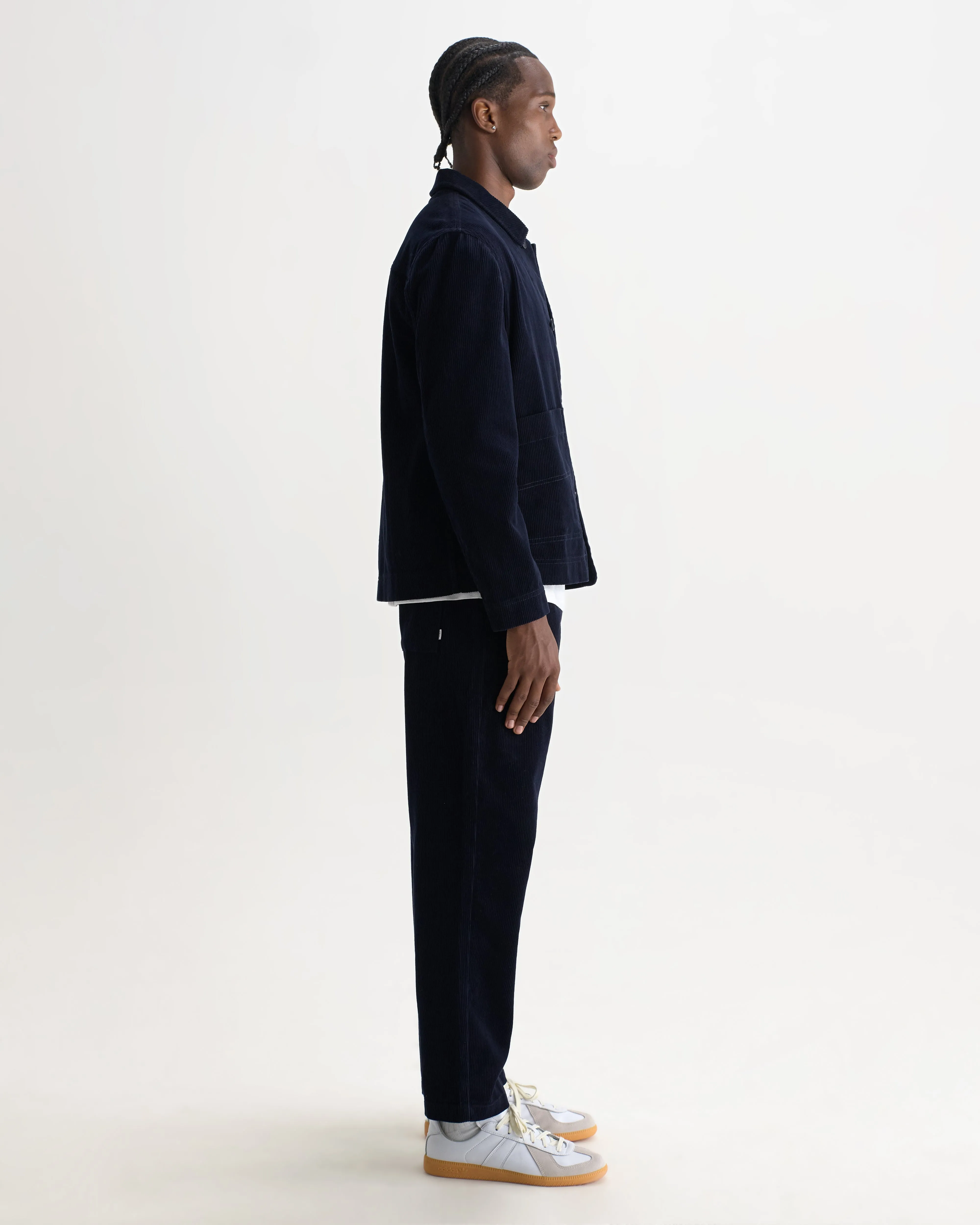 Healey - Navy Corduroy Chore Jacket sold by Wax London product image thumbnail 5