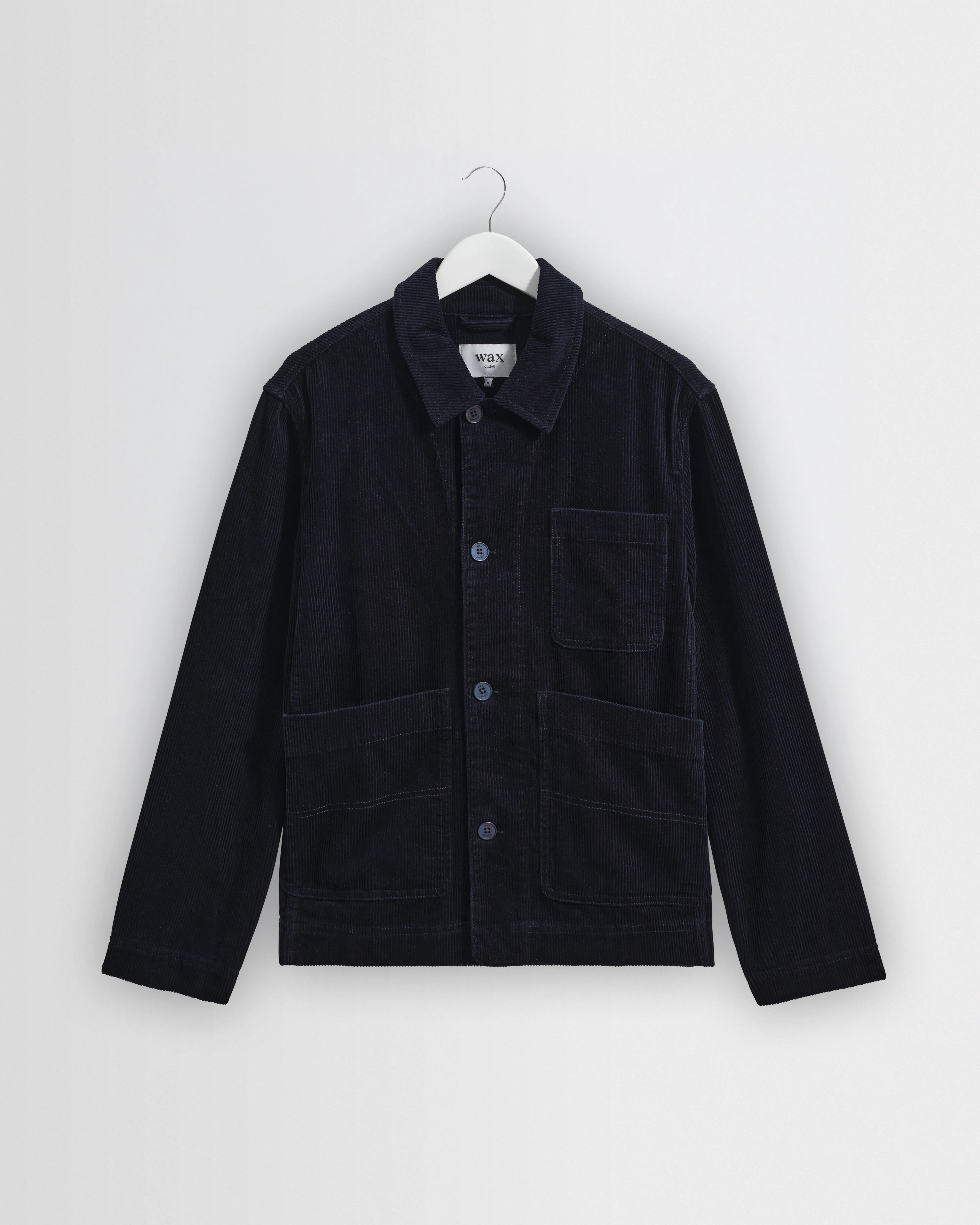Healey - Navy Corduroy Chore Jacket sold by Wax London