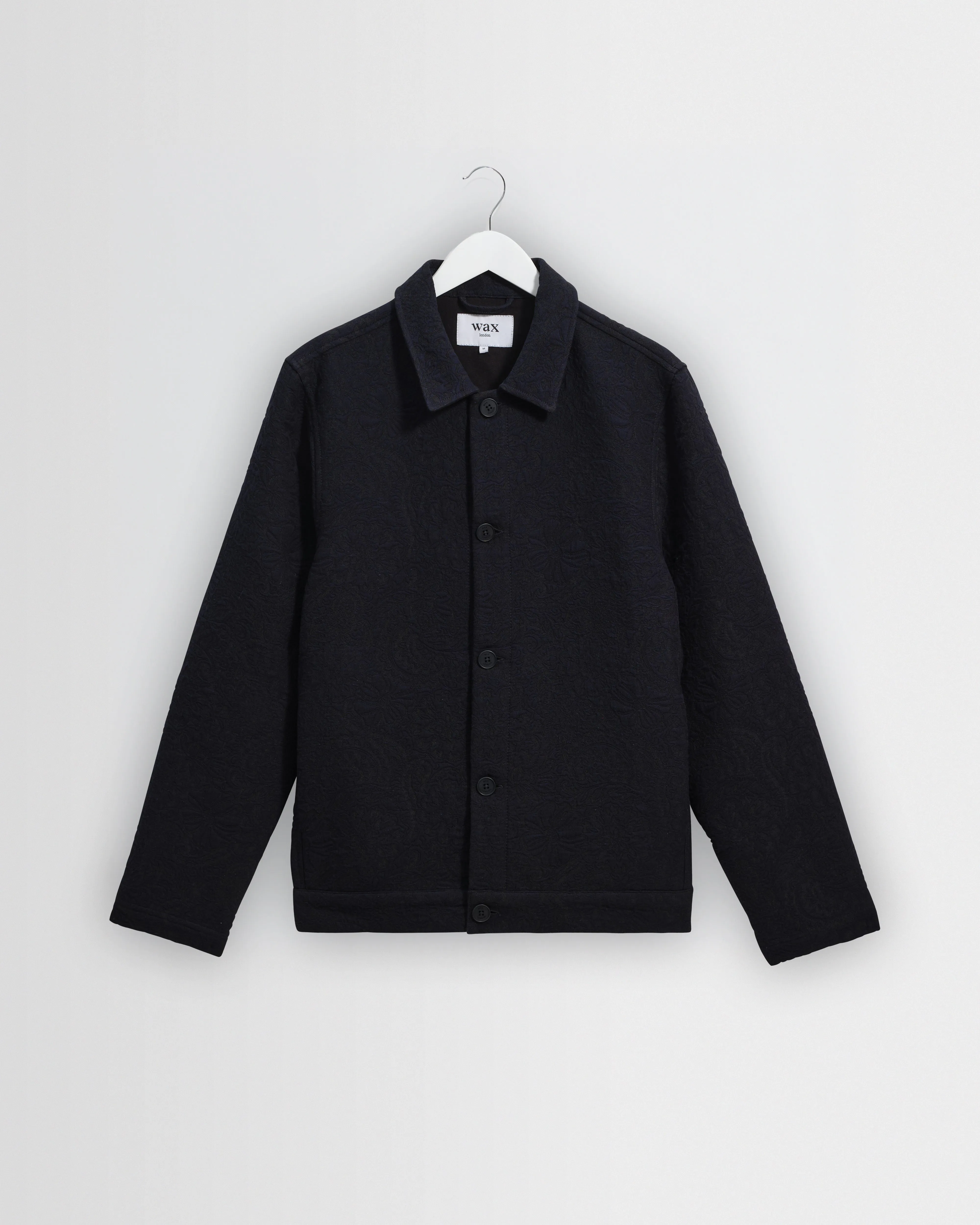 Iggy - Navy And Black Tonal Jacquard Jacket sold by Wax London