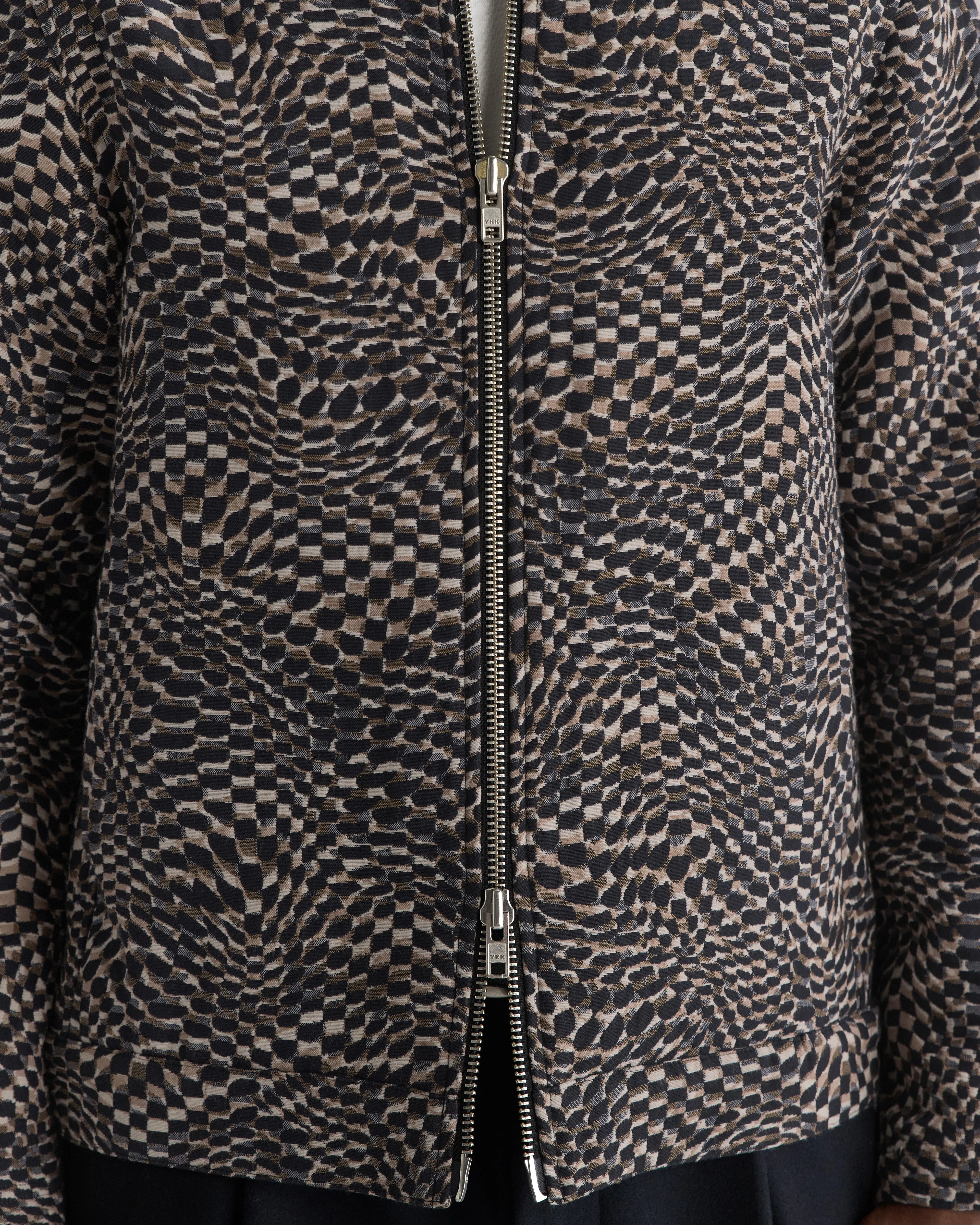 Park - Navy And Brown Wave Jacquard Jacket sold by Wax London product image thumbnail 3