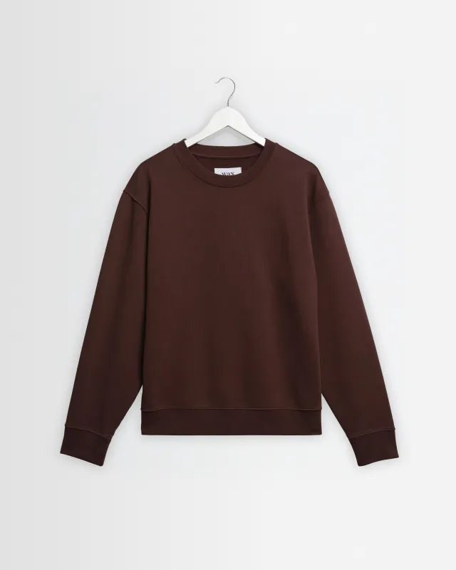 Sidney - Washed Brown Loopback Cotton Sweatshirt made by Wax London