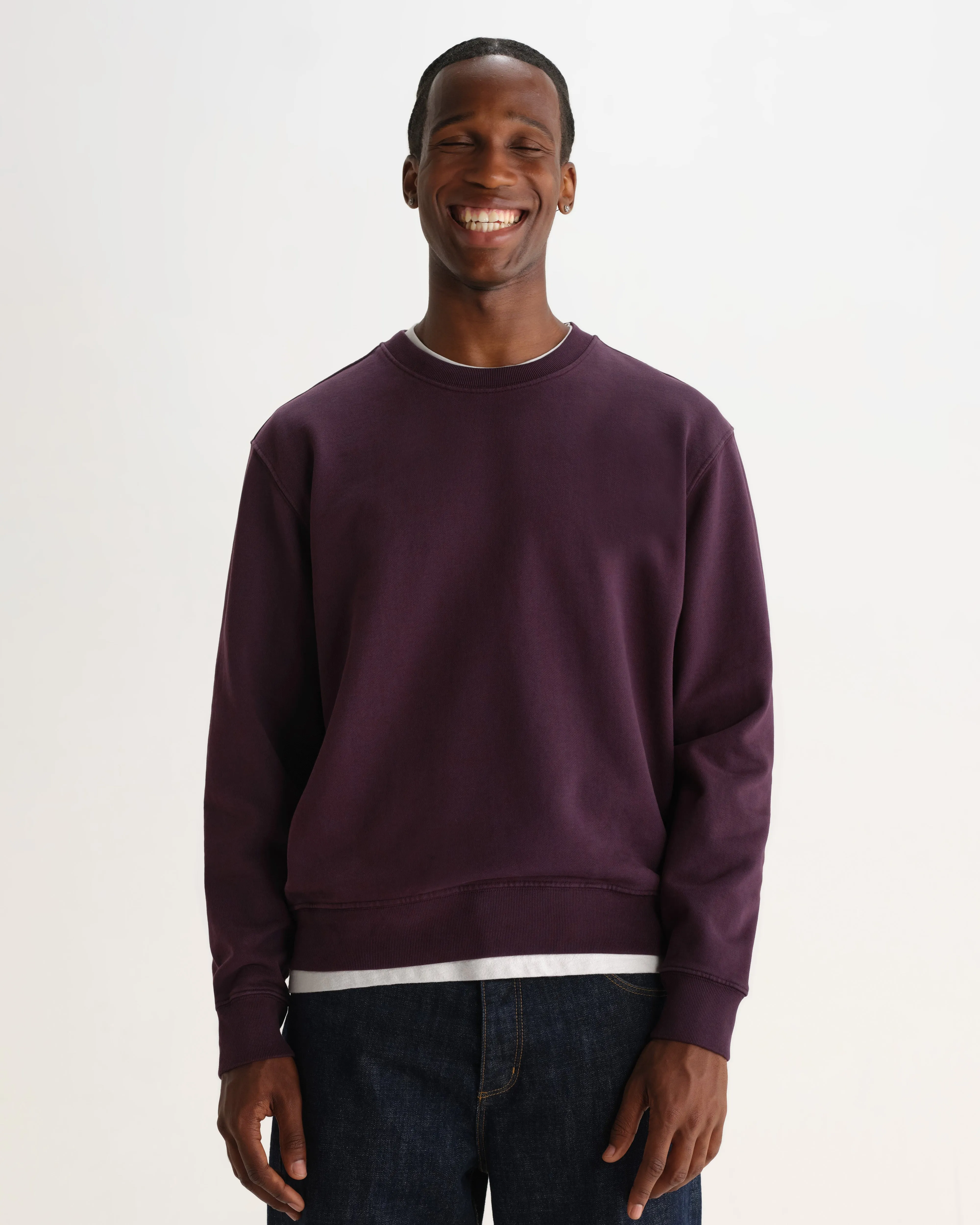 Sidney - Washed Purple Loopback Cotton Sweatshirt sold by Wax London product image thumbnail 2