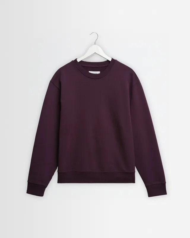 Sidney - Washed Purple Loopback Cotton Sweatshirt made by Wax London