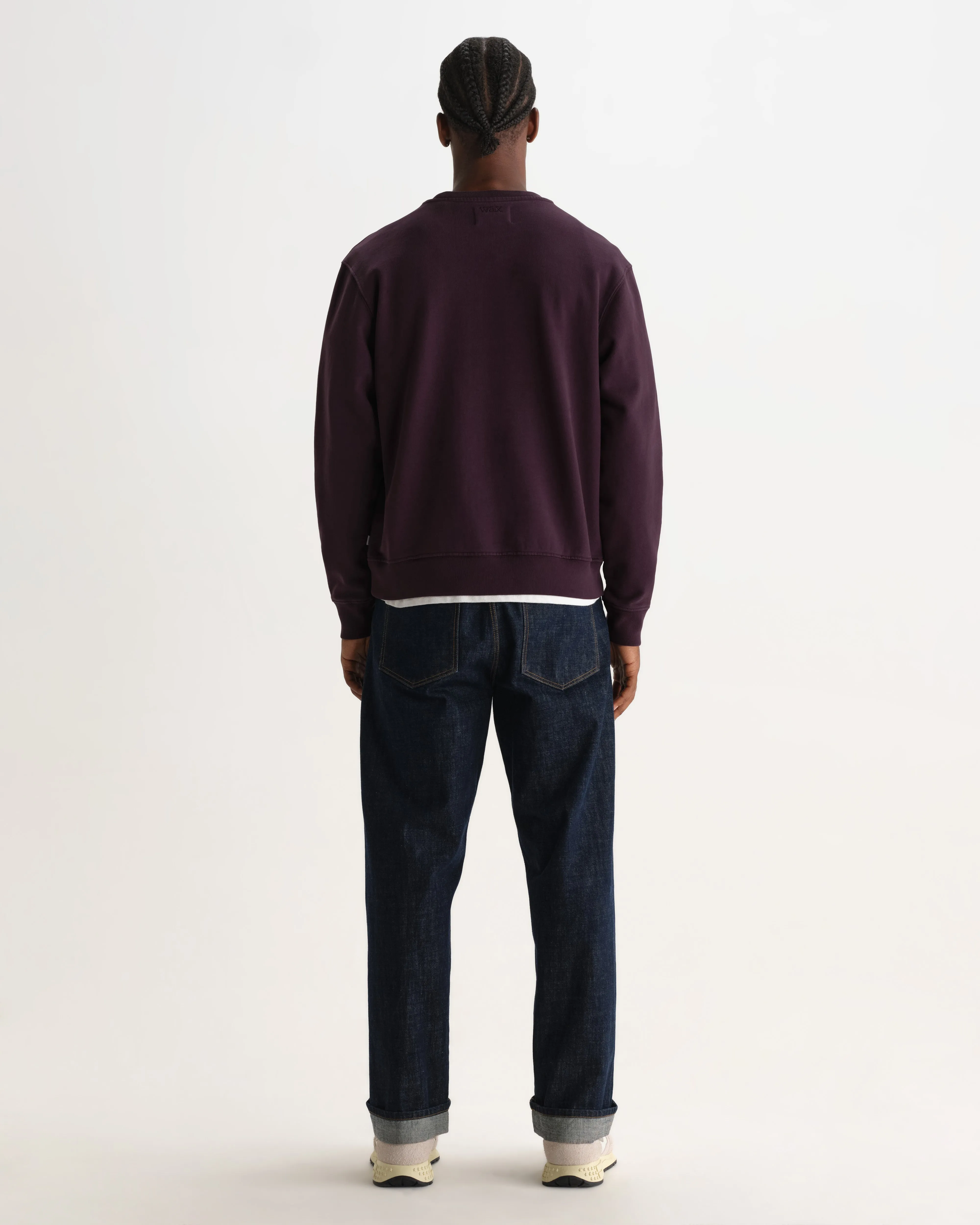 Sidney - Washed Purple Loopback Cotton Sweatshirt sold by Wax London product image thumbnail 5