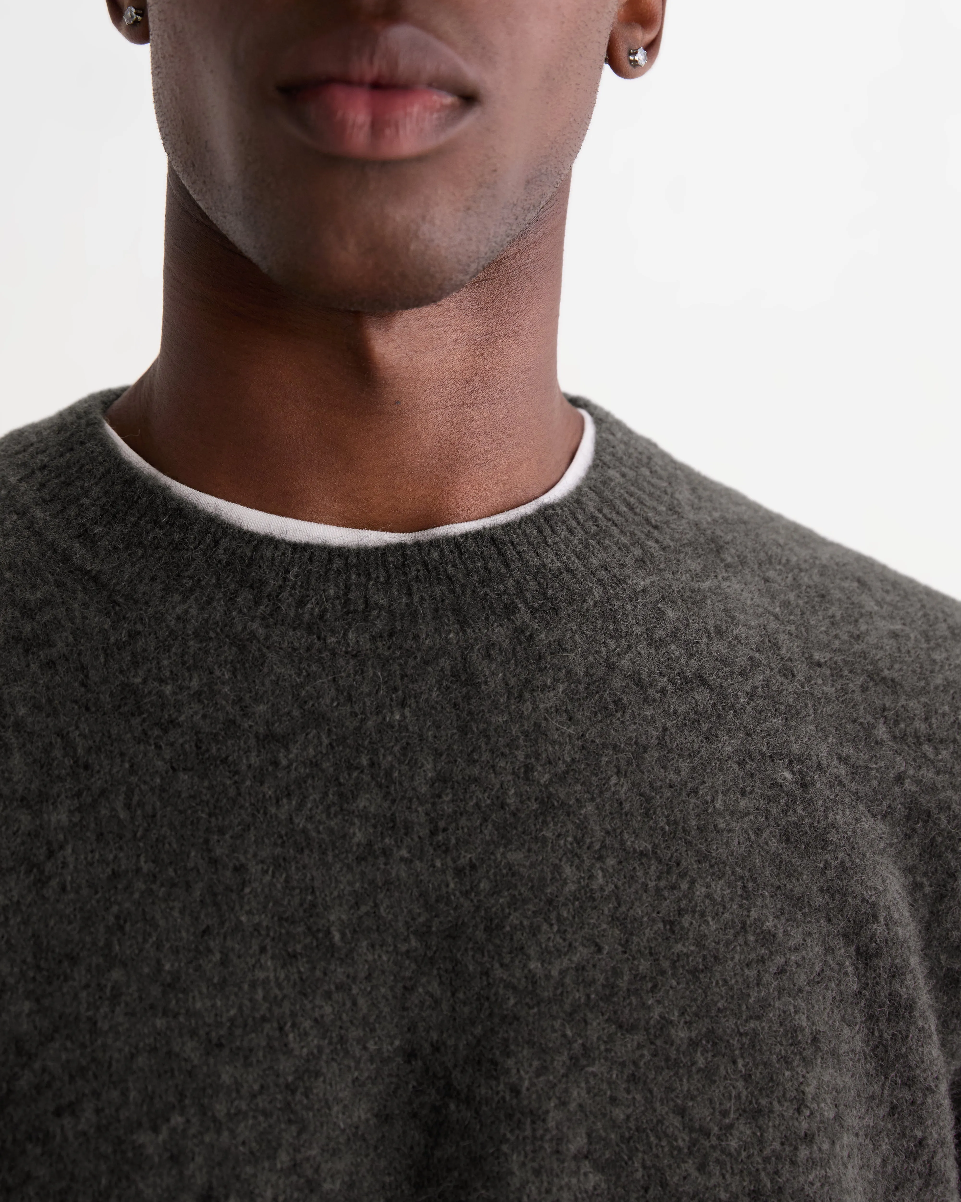 Wilde - Charcoal Fluffy Wool Crewneck sold by Wax London product image thumbnail 3