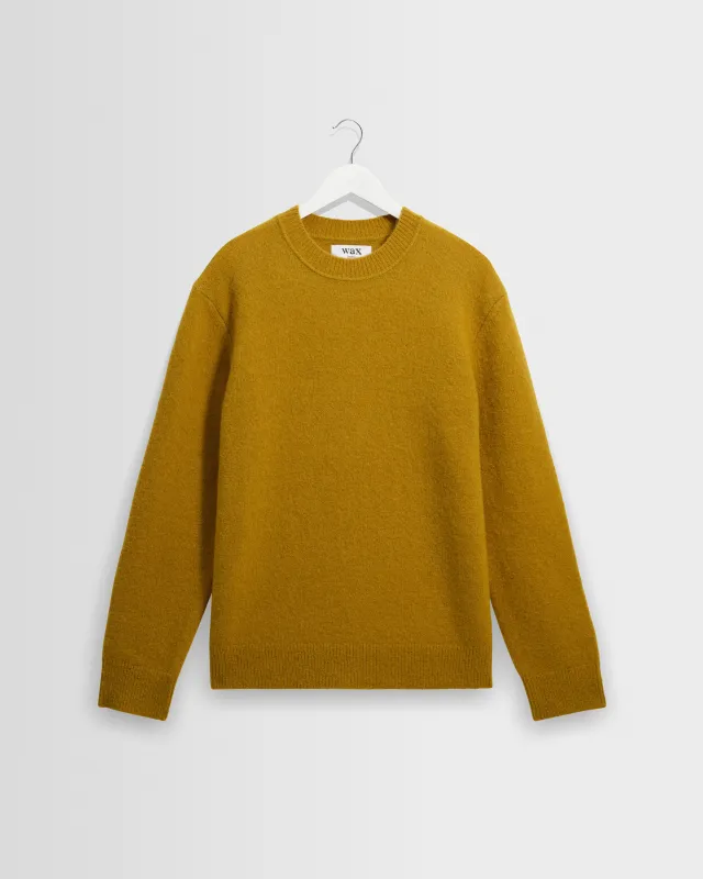 Wilde - Olive Fluffy Wool Crewneck made by Wax London