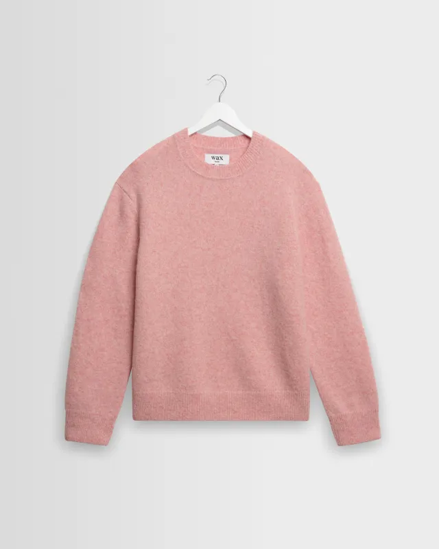 Wilde - Pale Pink Fluffy Wool Crewneck made by Wax London
