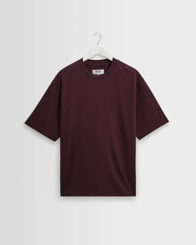 Milton - Dark Purple Emorised Organic Cotton T-Shirt made by Wax London