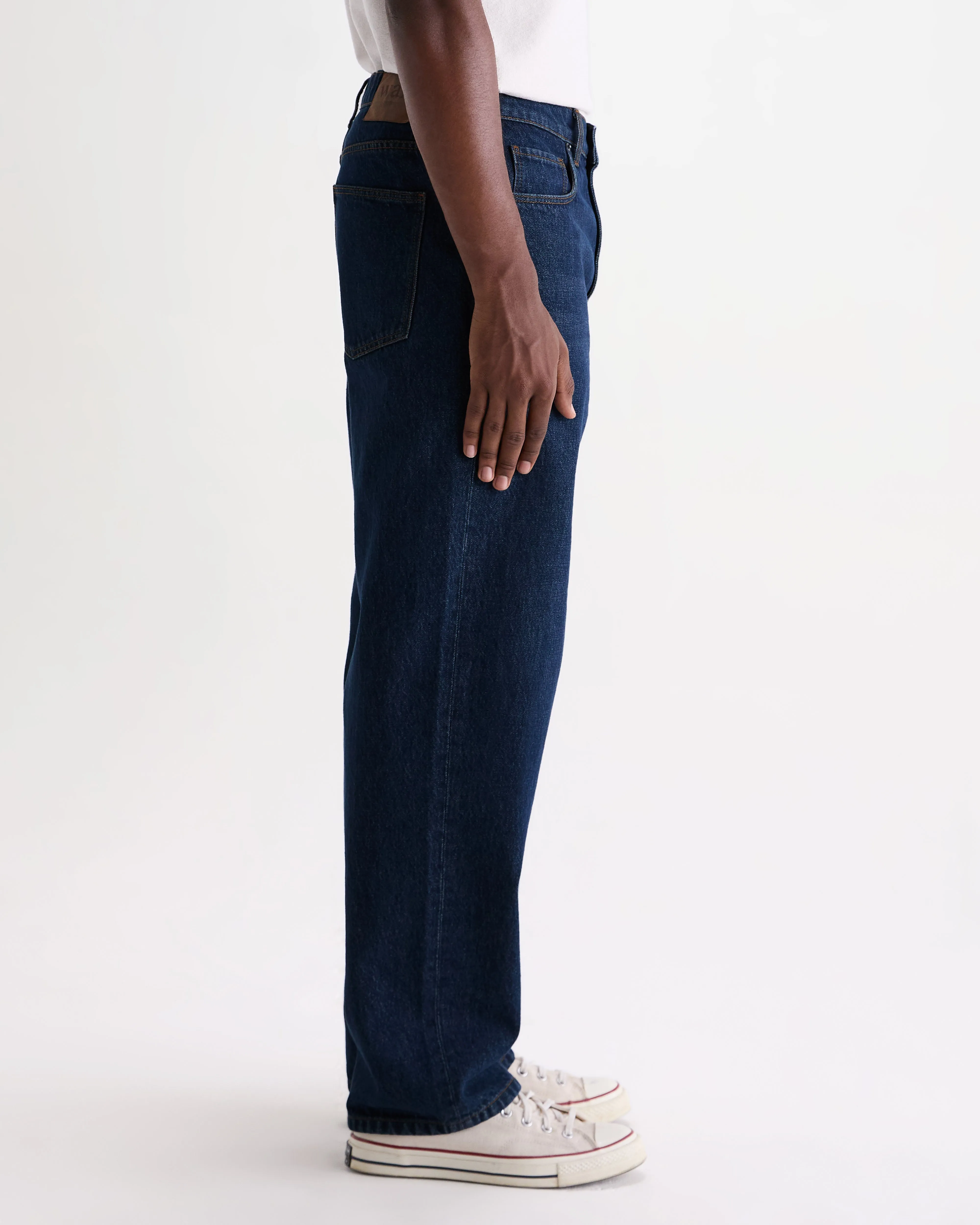 Felix - Dark Vintage Blue Wash Loose Fit Denim Jeans sold by Wax London product image thumbnail 5